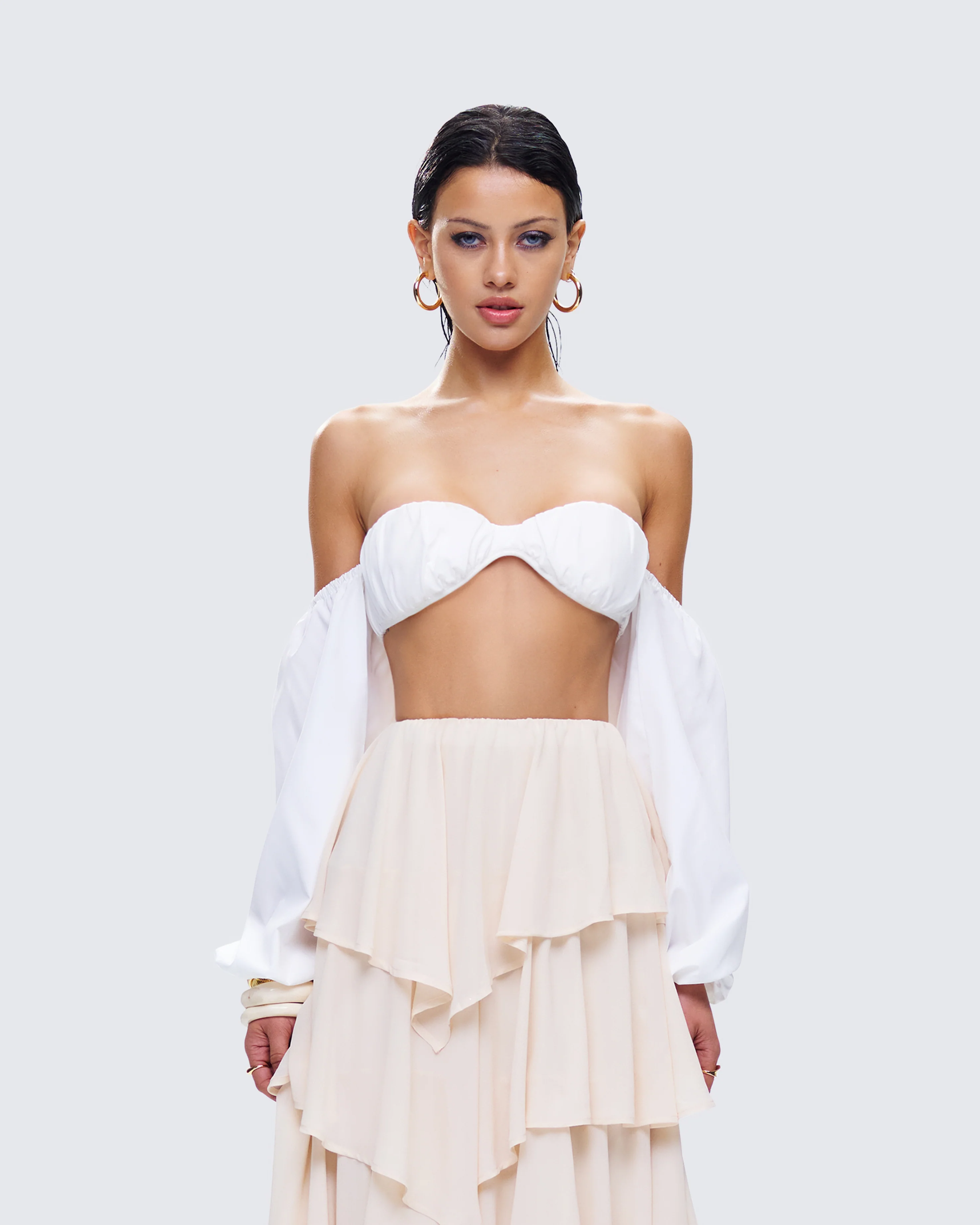 Milly White Poplin Bra Top - Image 4