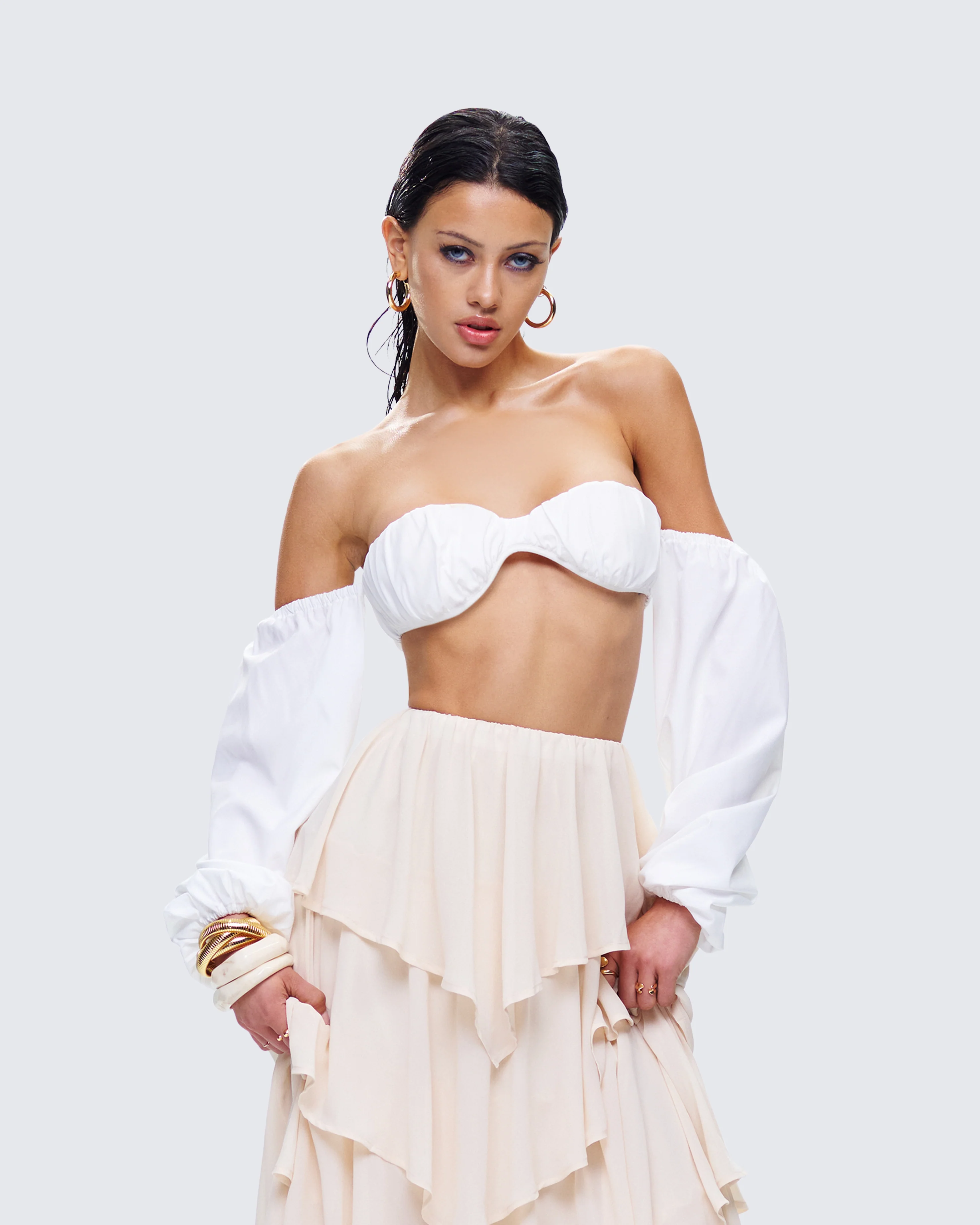 Milly White Poplin Bra Top - Image 6