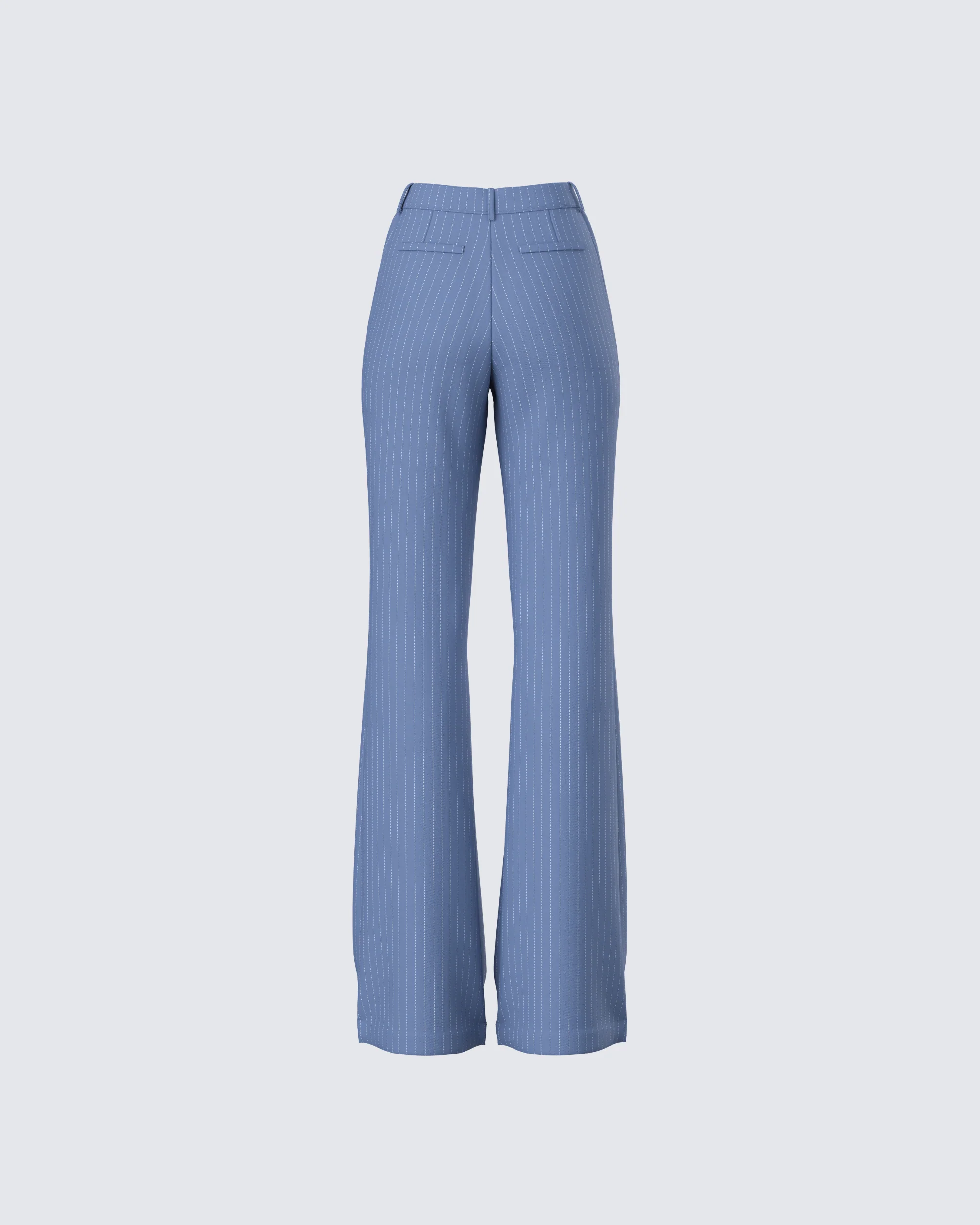 Miren Grey Pinstripe Trouser Pant - Image 3