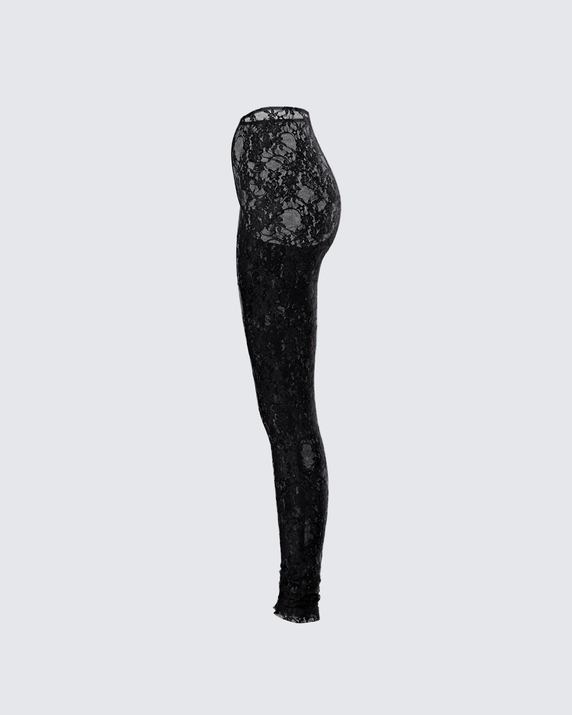 Miriam Black Lace Fitted Legging - Image 2