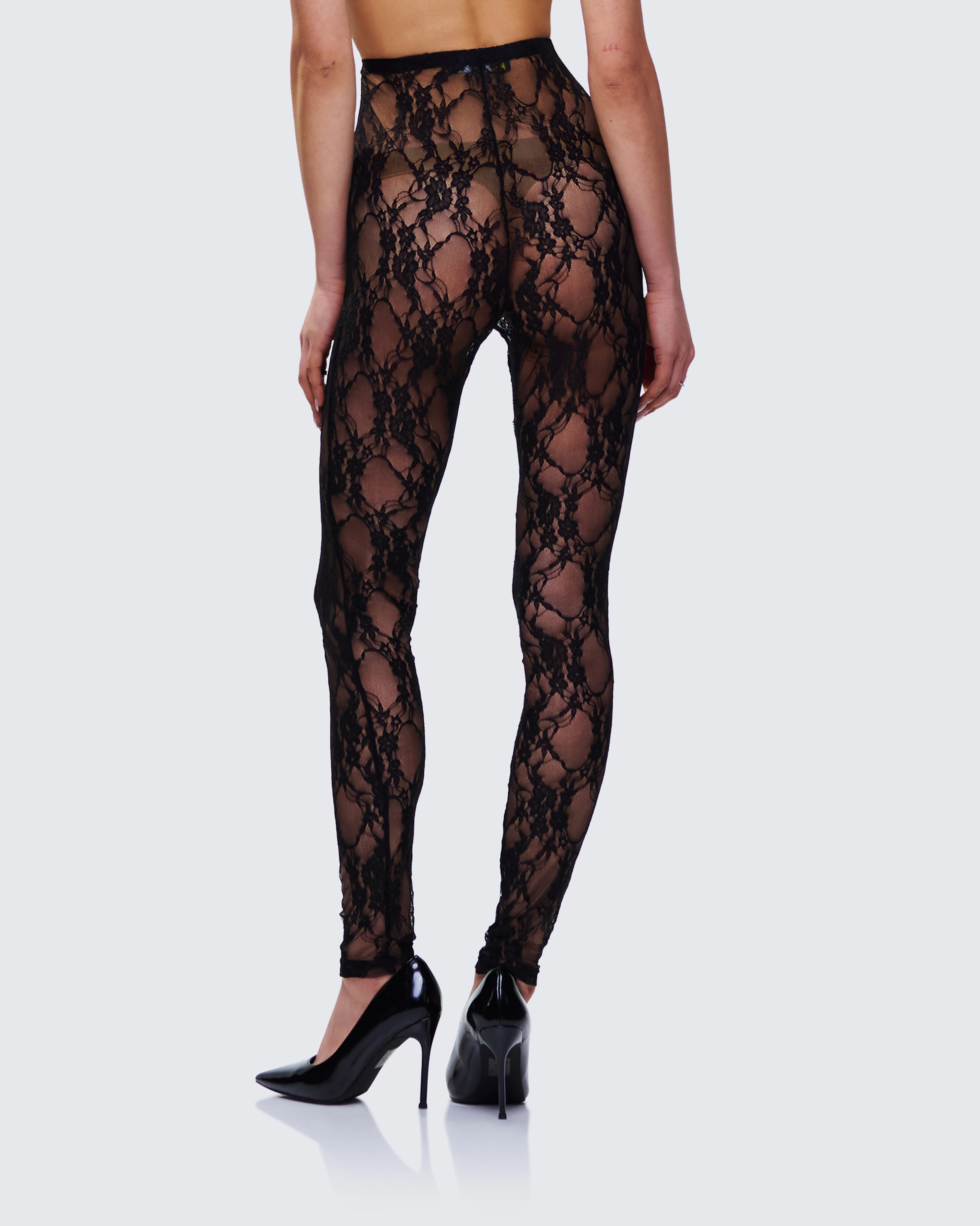 Miriam Black Lace Fitted Legging - Image 6