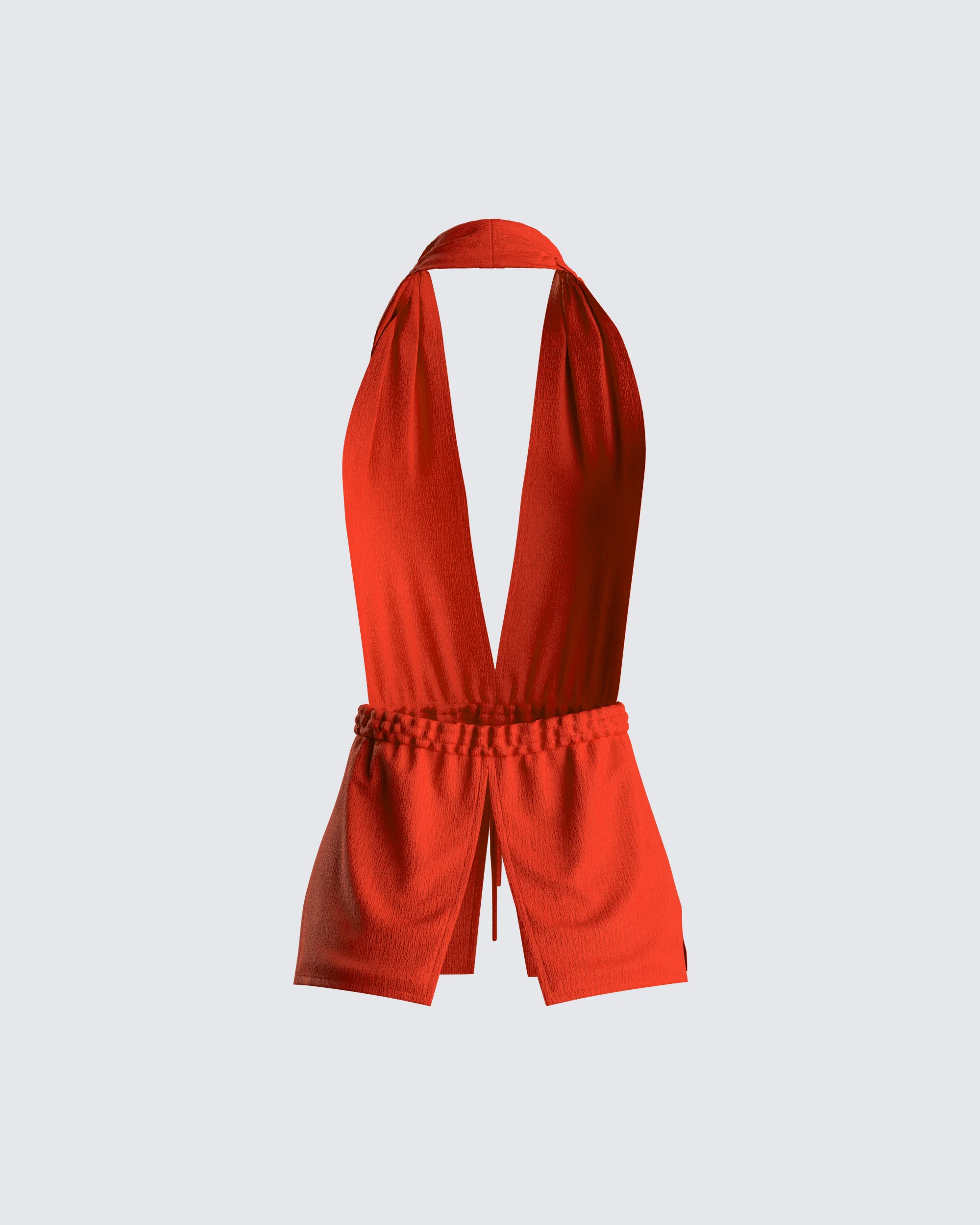 Miriam Red Knit Halter Top - Image 3