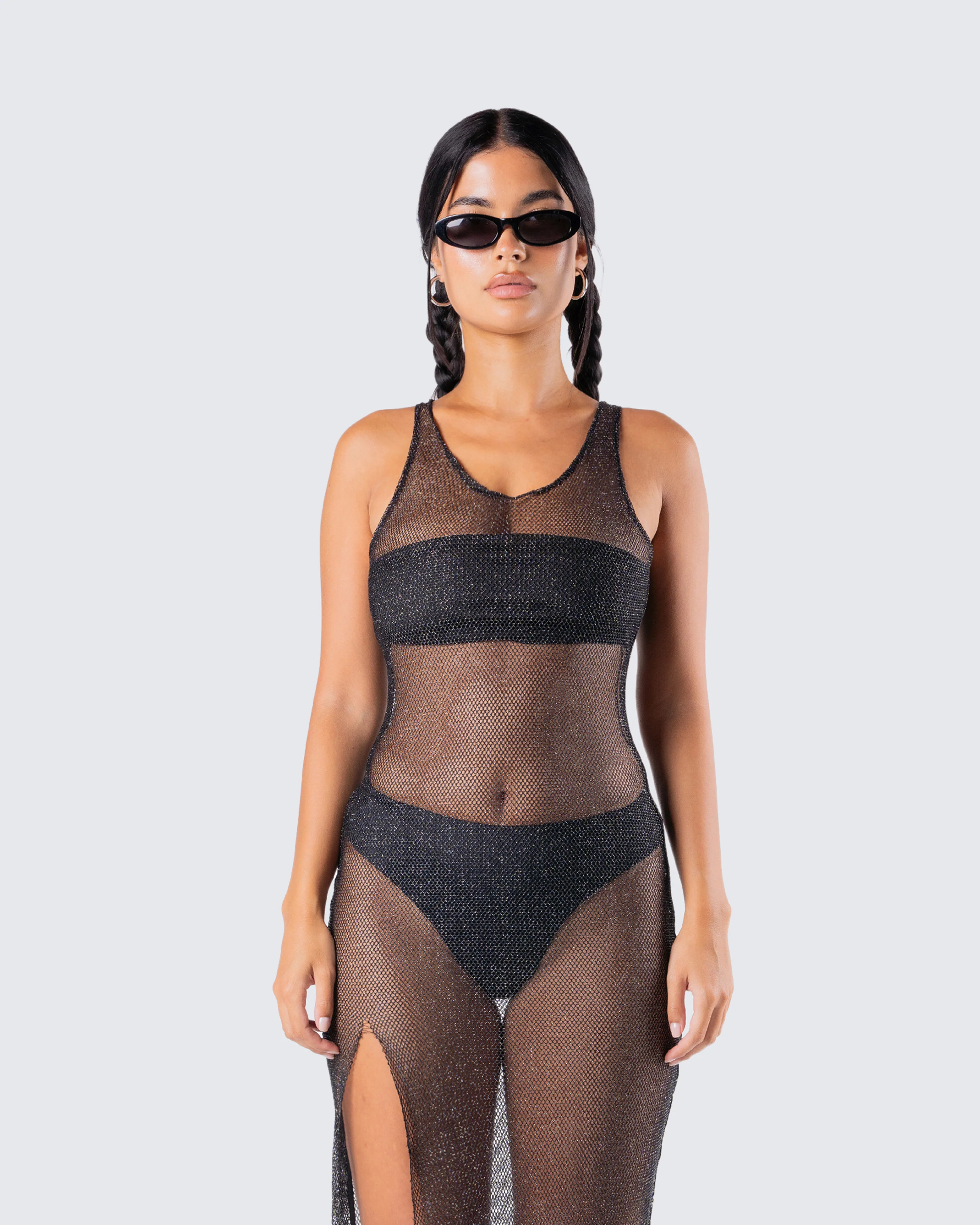 Mirla Black Jersey Bandeau Top - Image 4