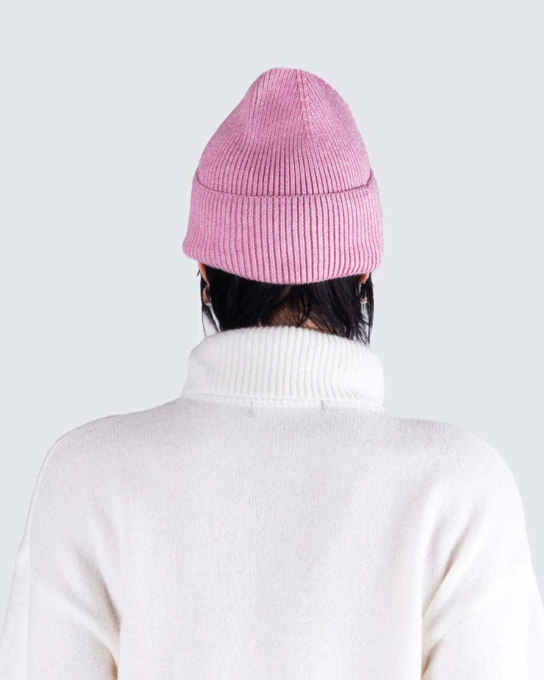 Molly Pink Ribbed Beanie - Image 7