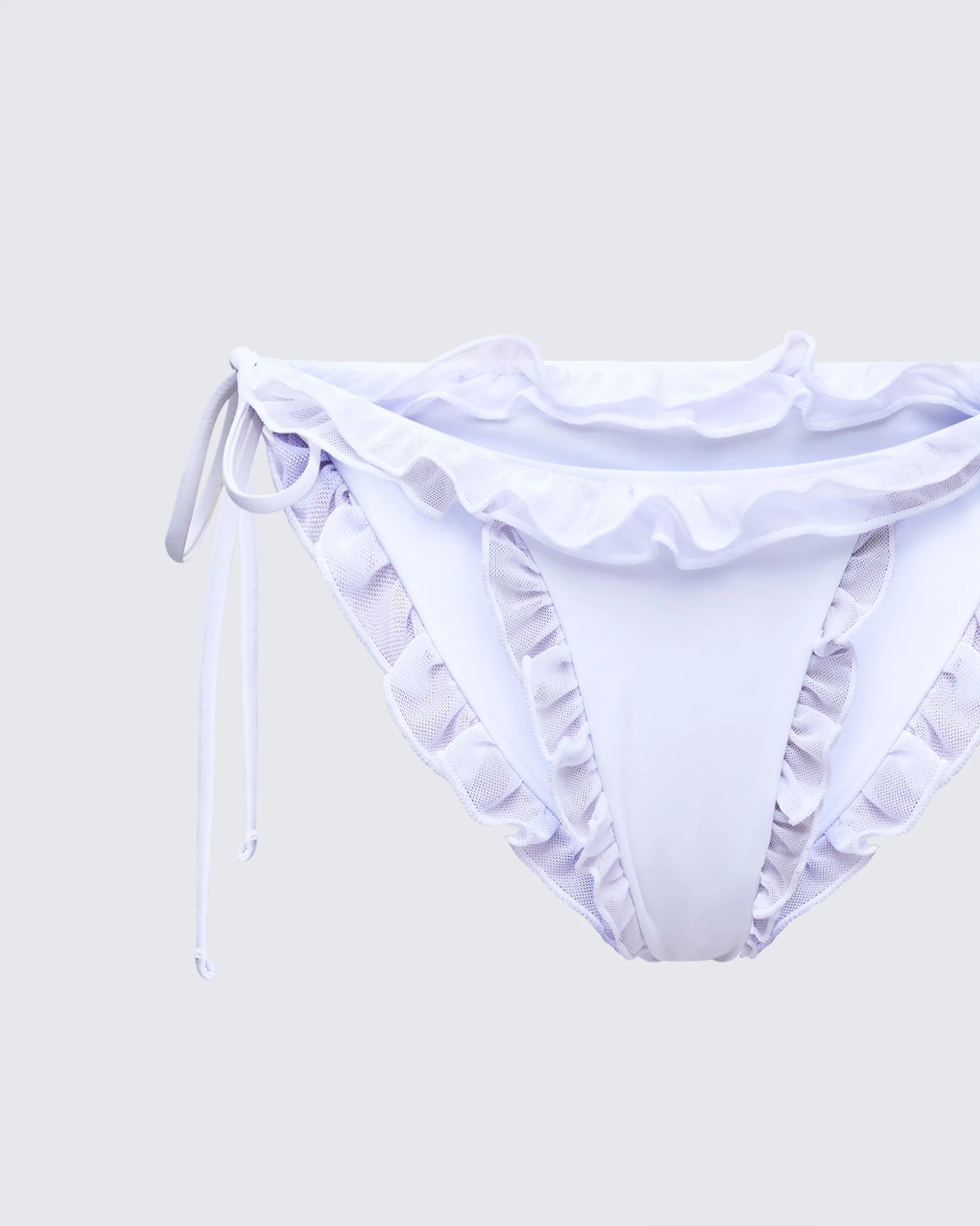 Monroe White Ruffle Bikini Bottom - Image 6