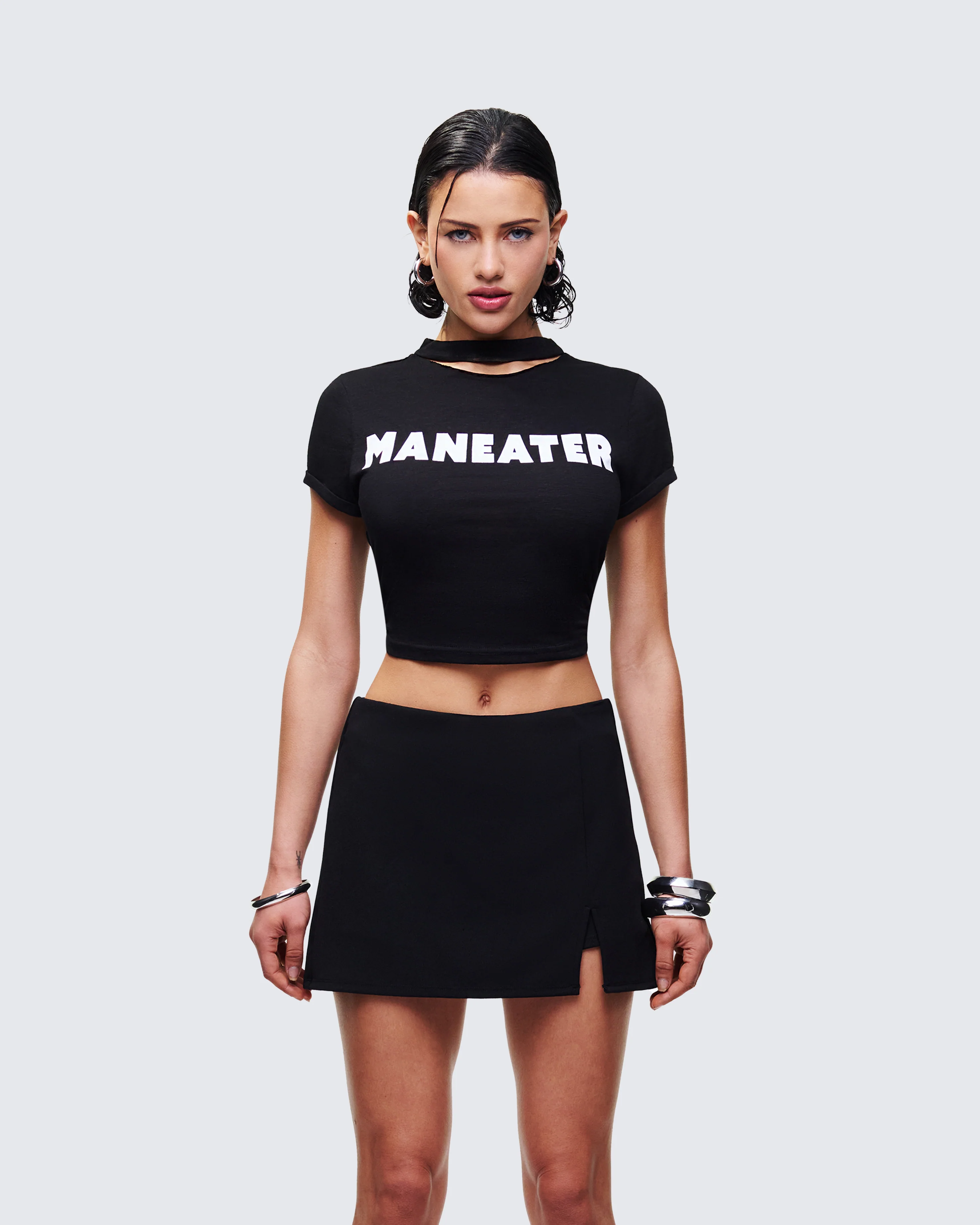 Monte Black Jersey Graphic Top - Image 2