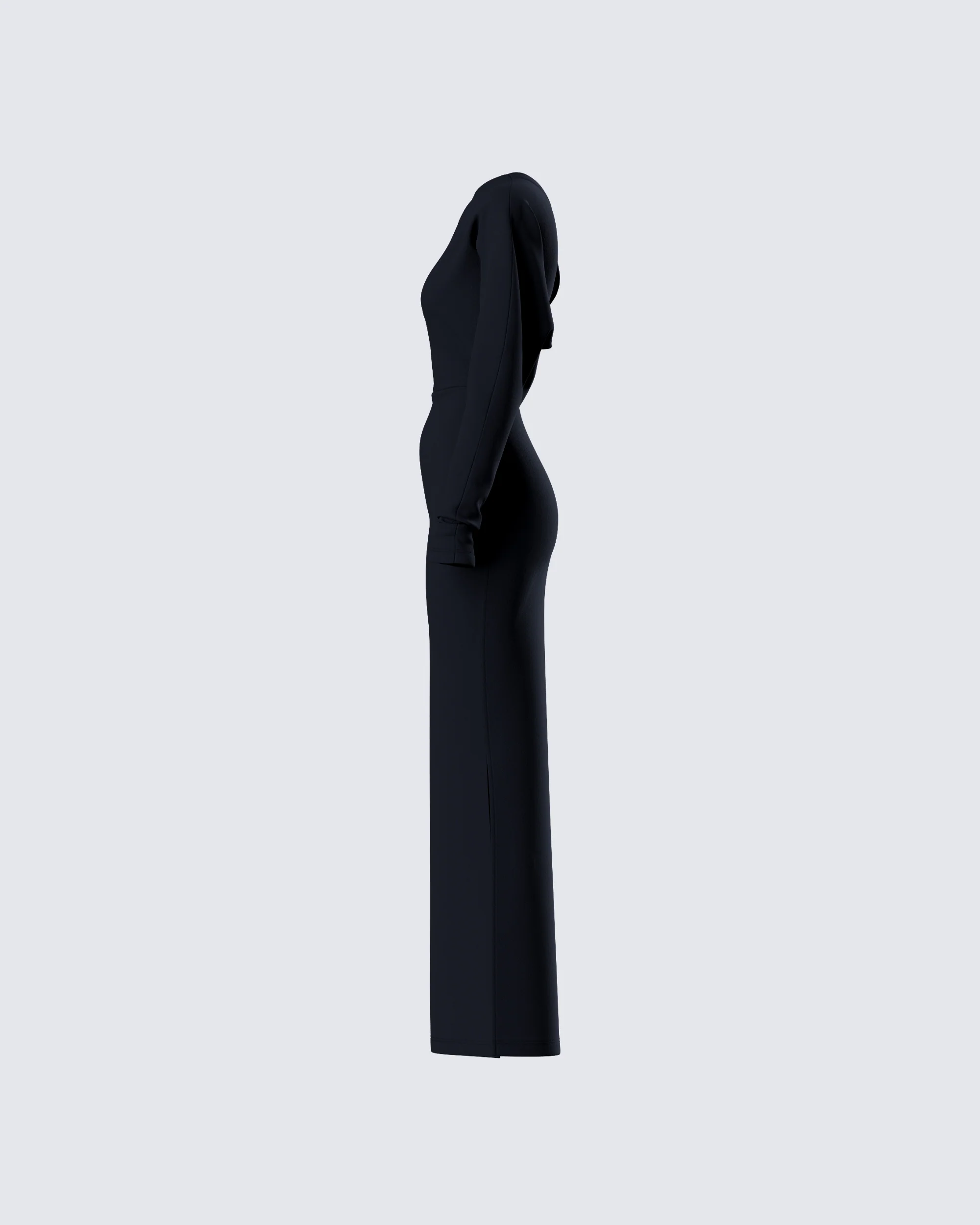 Morwena Black Off Shoulder Maxi Dress - Image 2