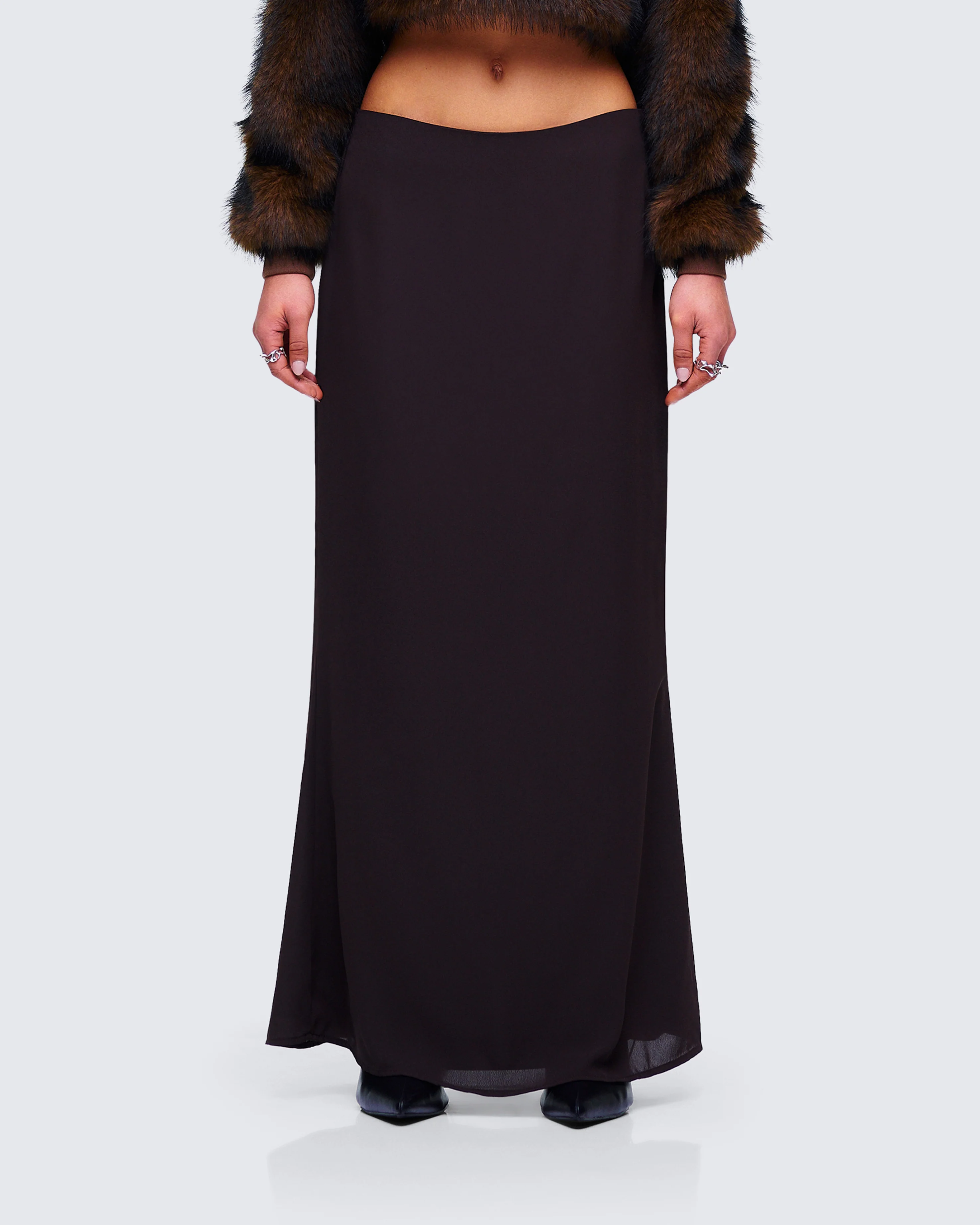 Nadi Brown Maxi Skirt - Image 2