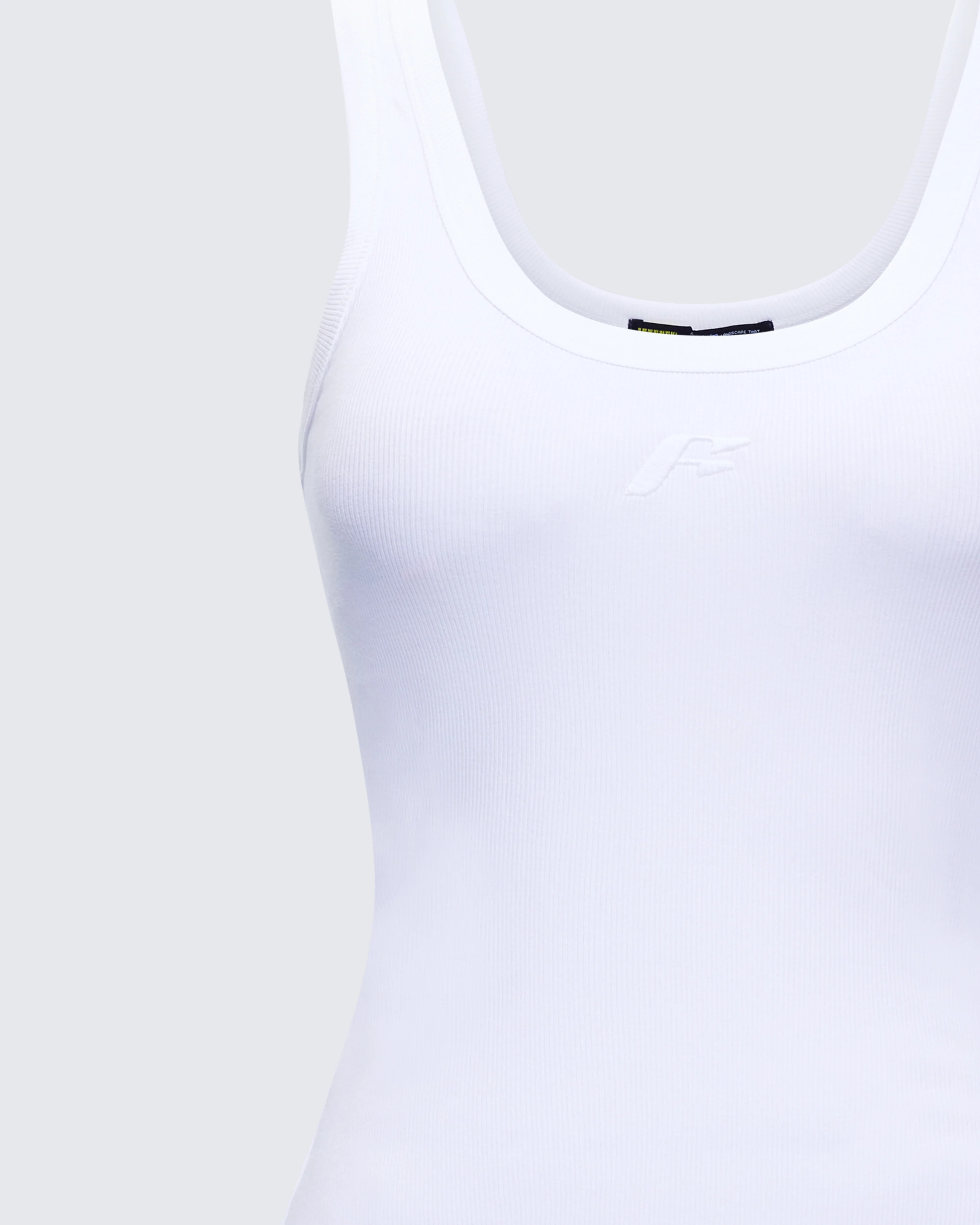 Naia White Tilted Hem Tank Top - Image 6