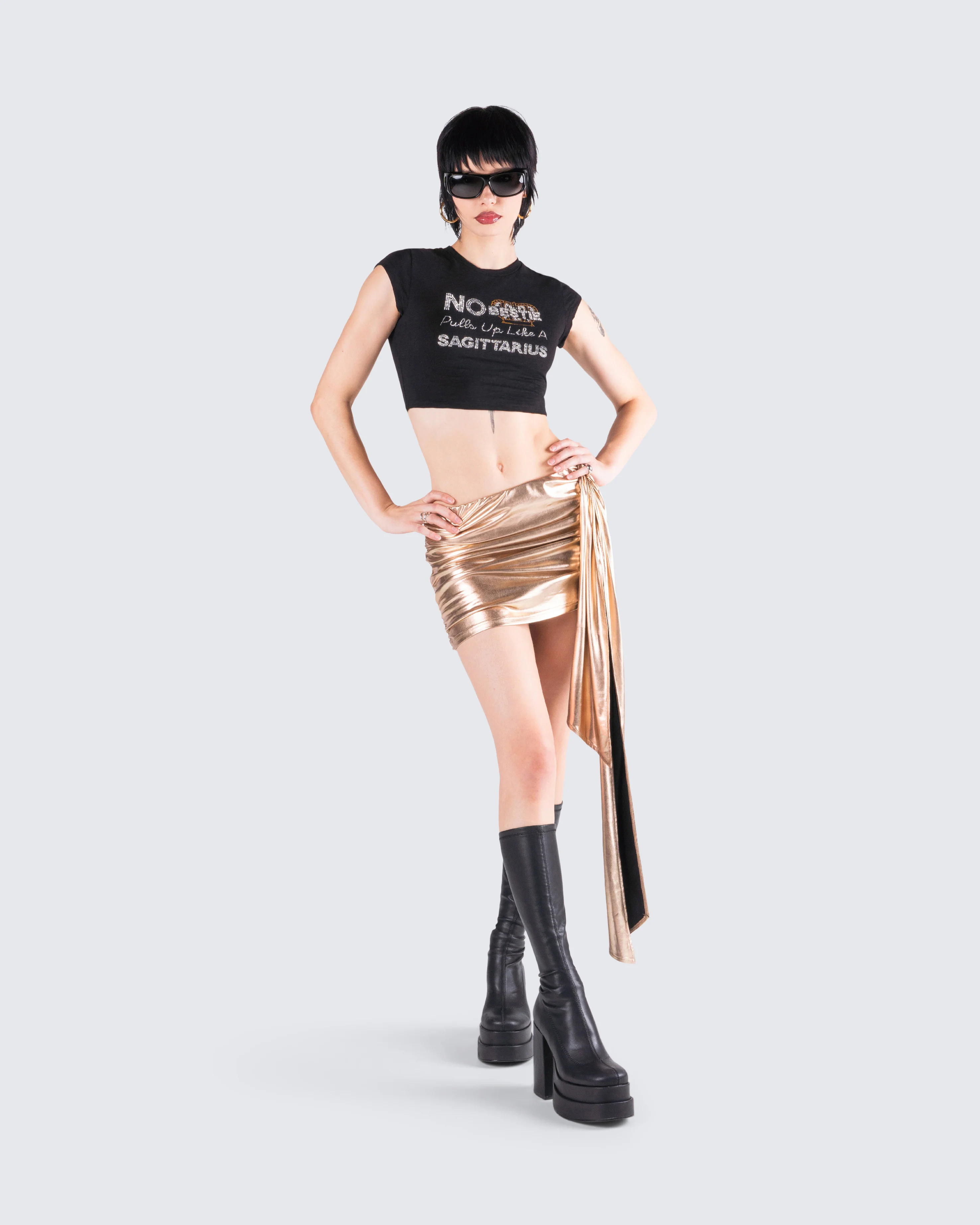 Naja Black Sagittarius Graphic Top - Image 9