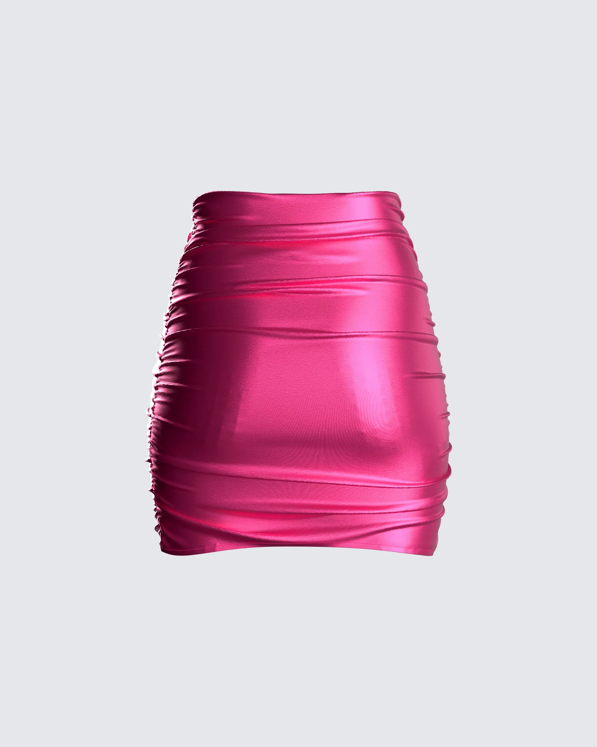 Naomi Metallic Shirred Mini Skirt - Image 3