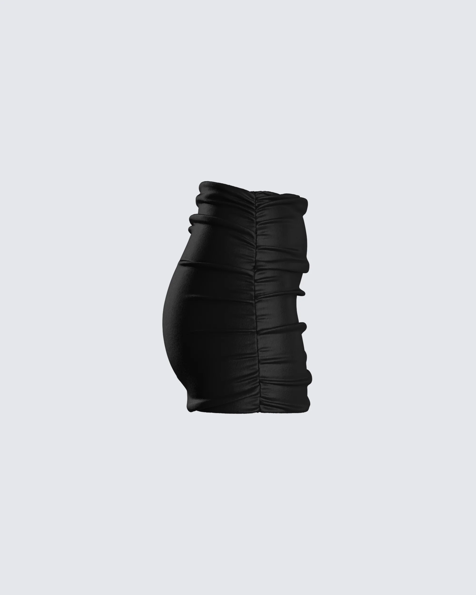 Narda Black Satin Mini Skirt - Image 2