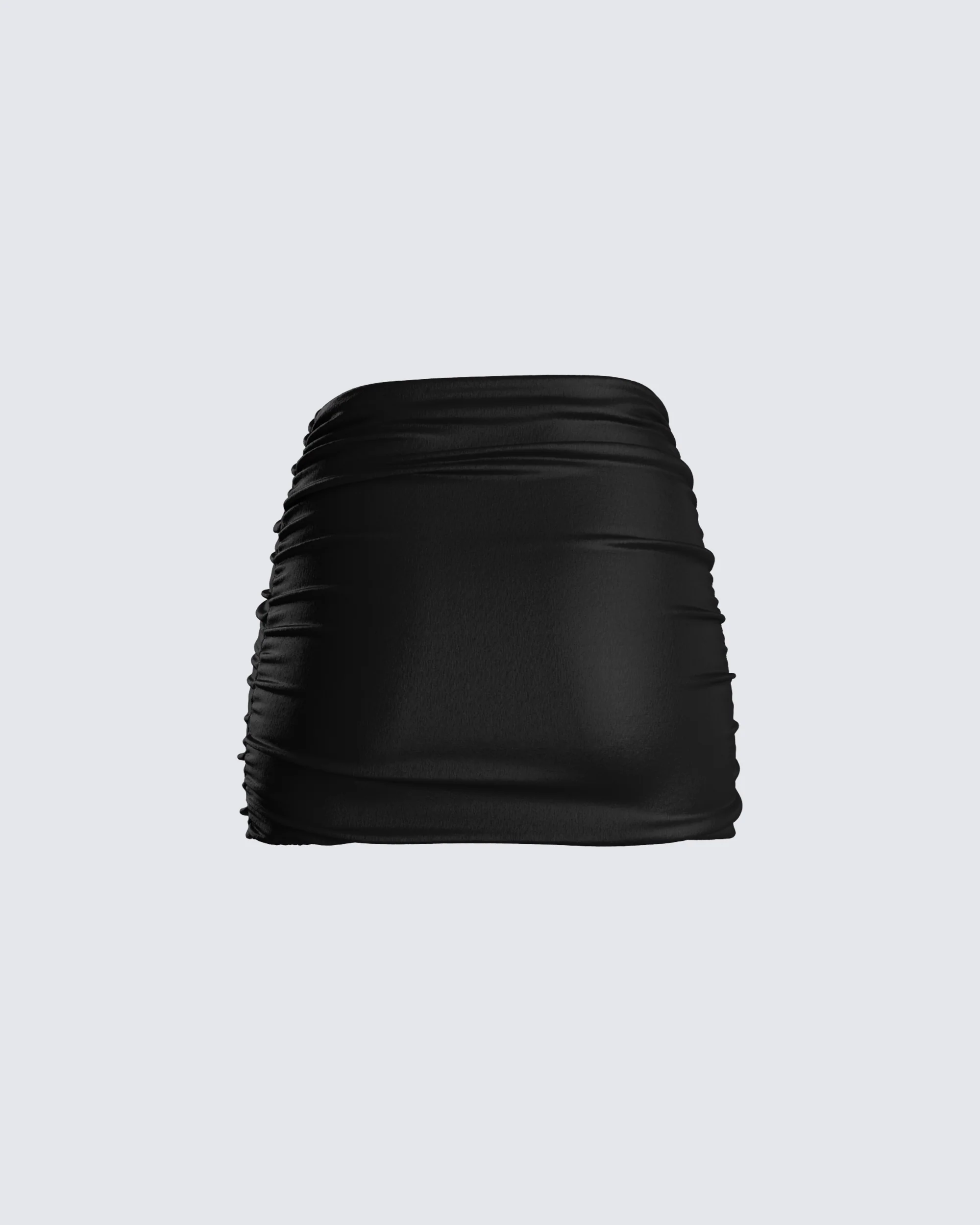 Narda Black Satin Mini Skirt - Image 3