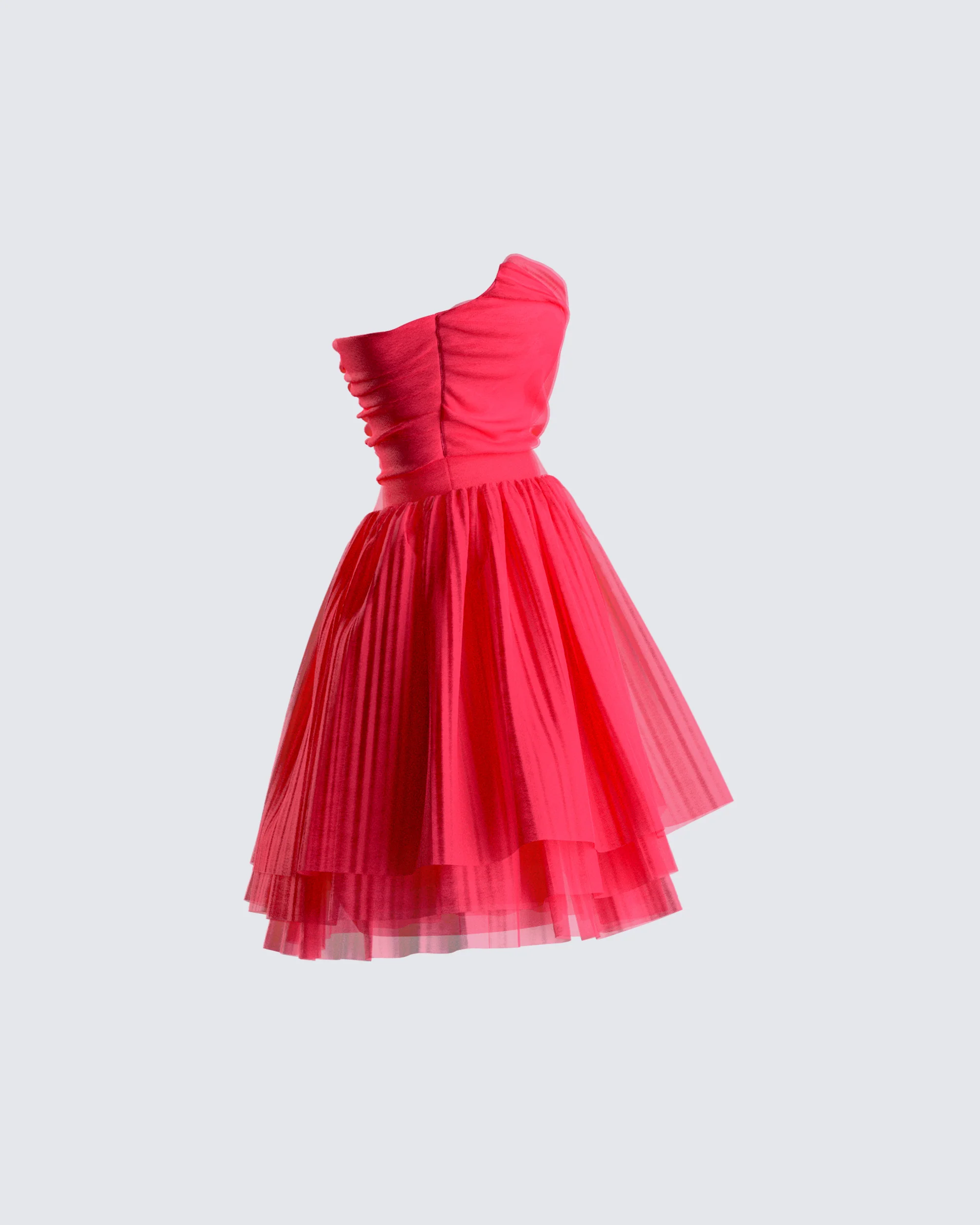 Nelly Hot Pink Tulle Mini Dress - Image 2