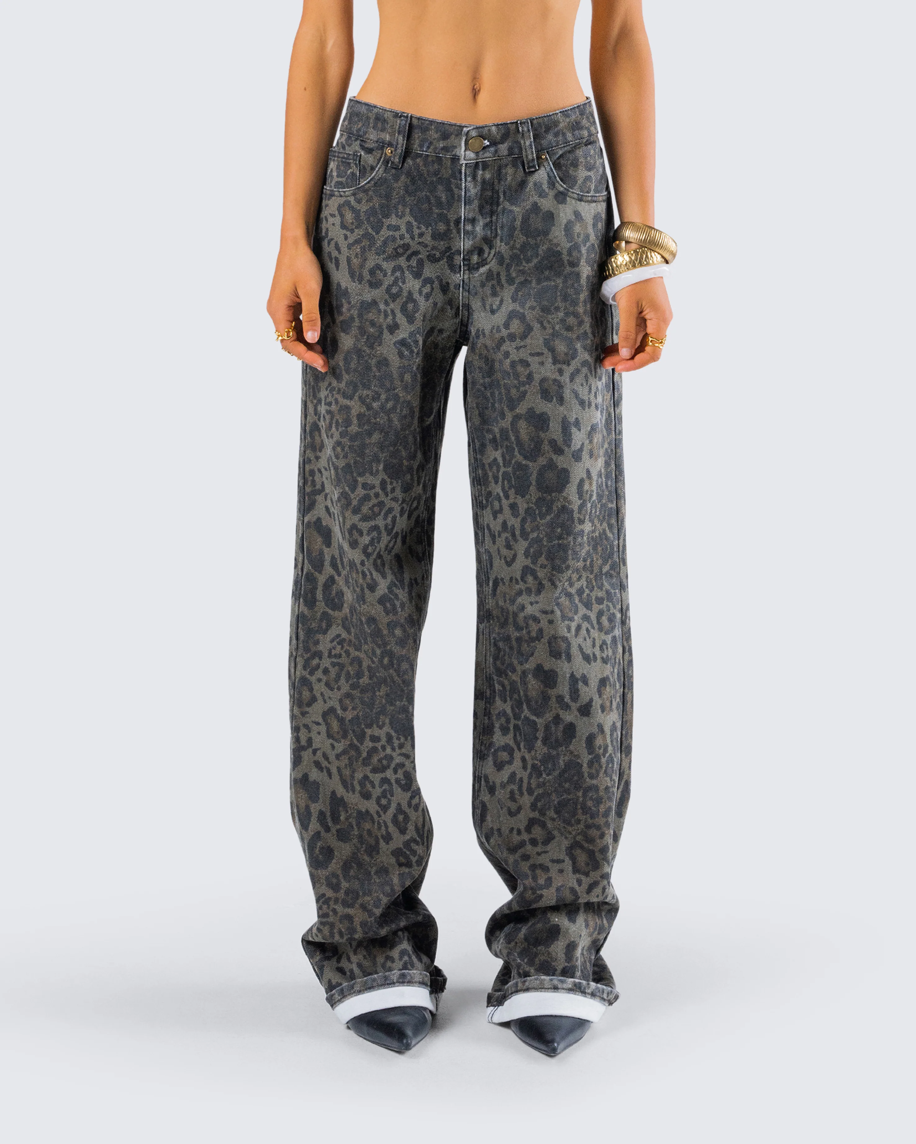 Nerida Leopard Mid Rise Pant - Image 4