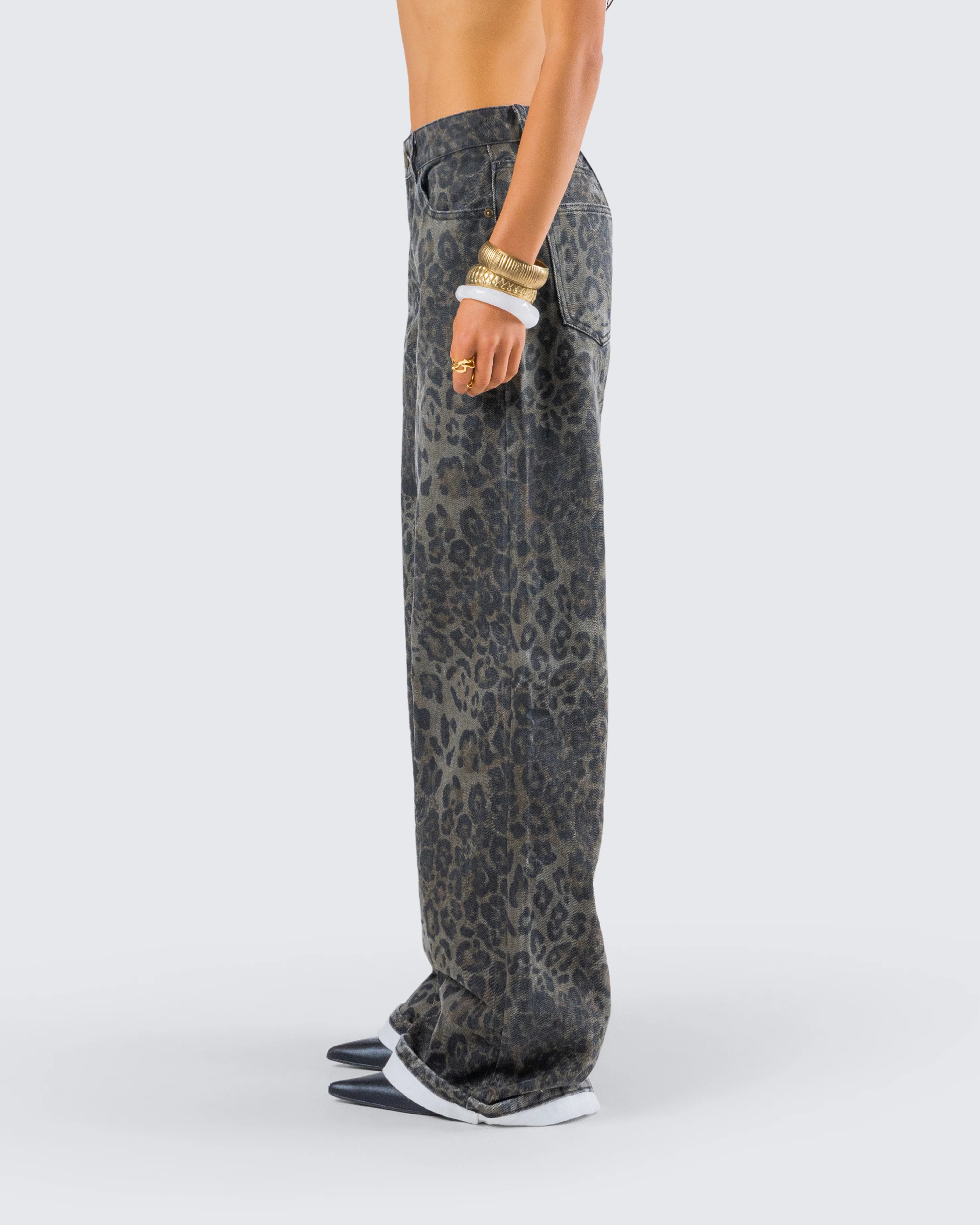Nerida Leopard Mid Rise Pant - Image 6