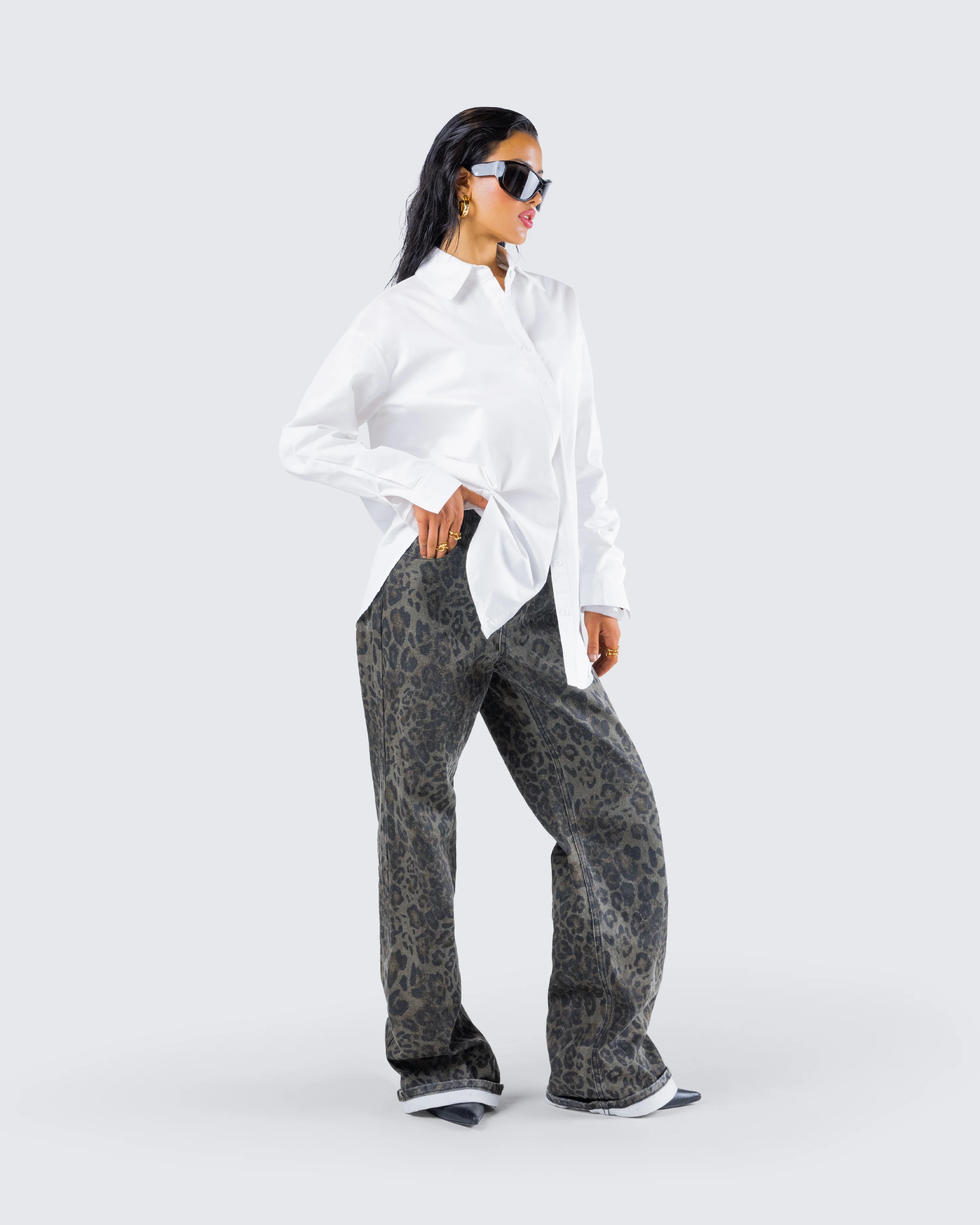 Nerida Leopard Mid Rise Pant - Image 9