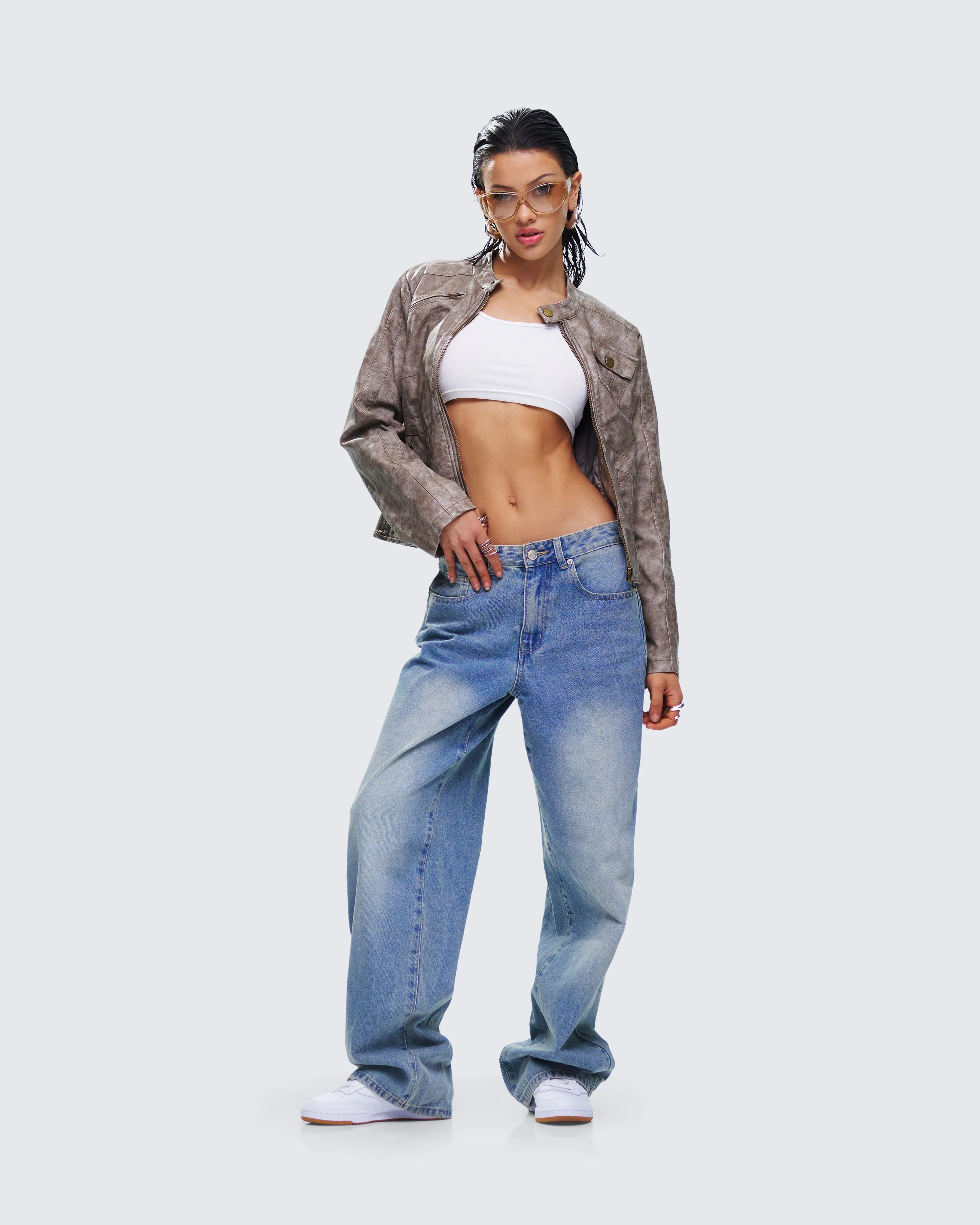 Nevelle Sage Wash Faux Leather Jacket - Image 8