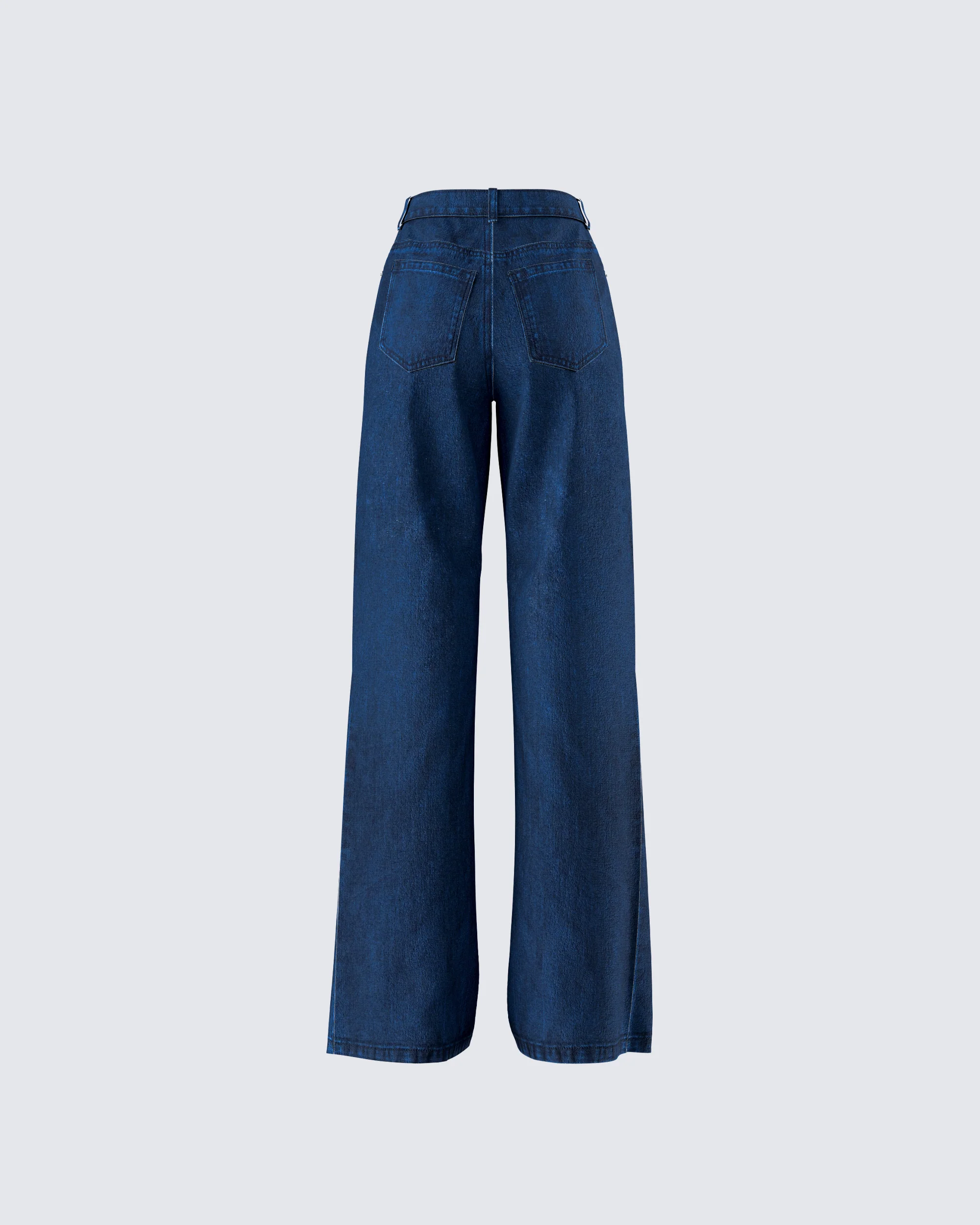 Nia High Waisted Dark Blue Jean - Image 3