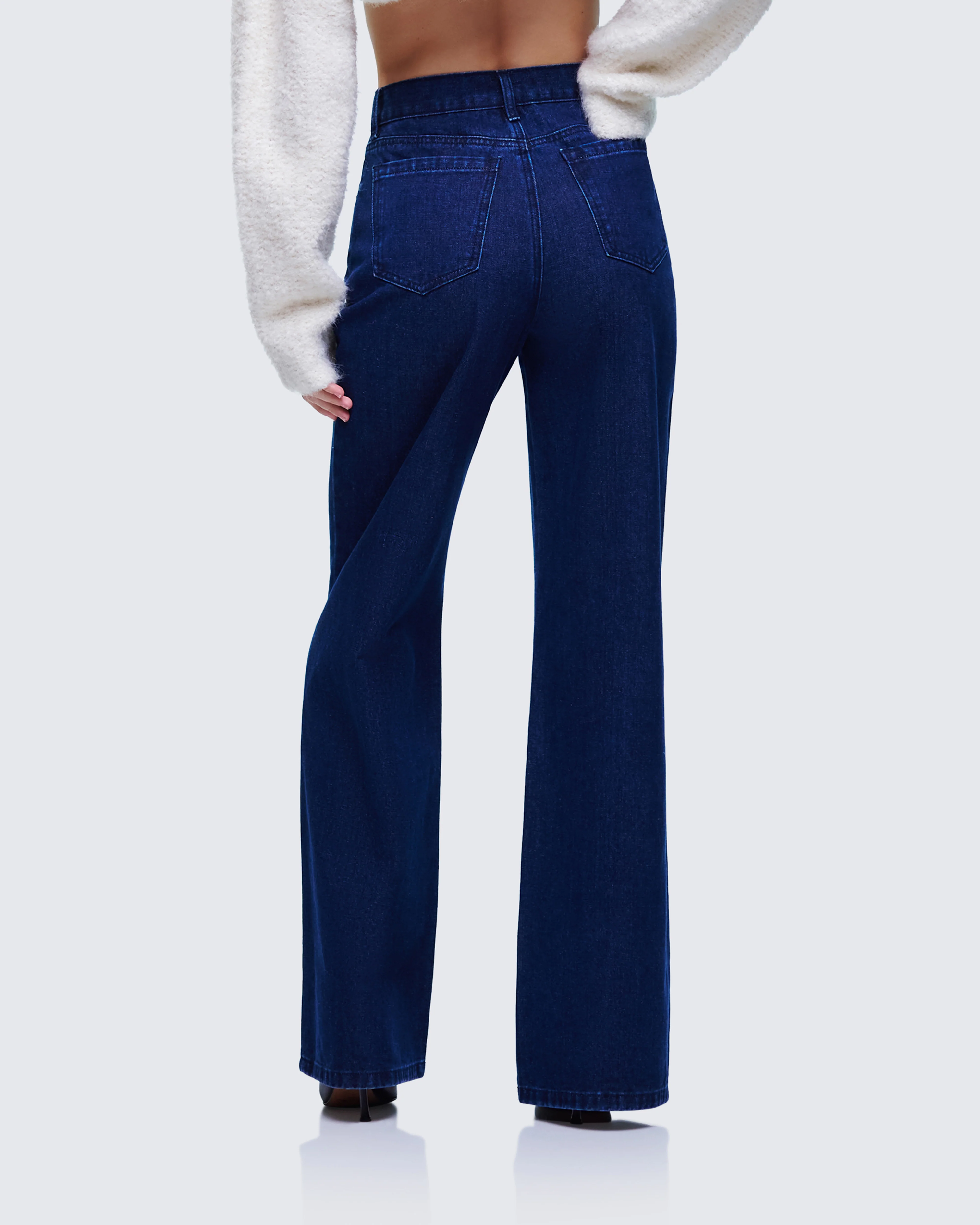 Nia High Waisted Dark Blue Jean - Image 6