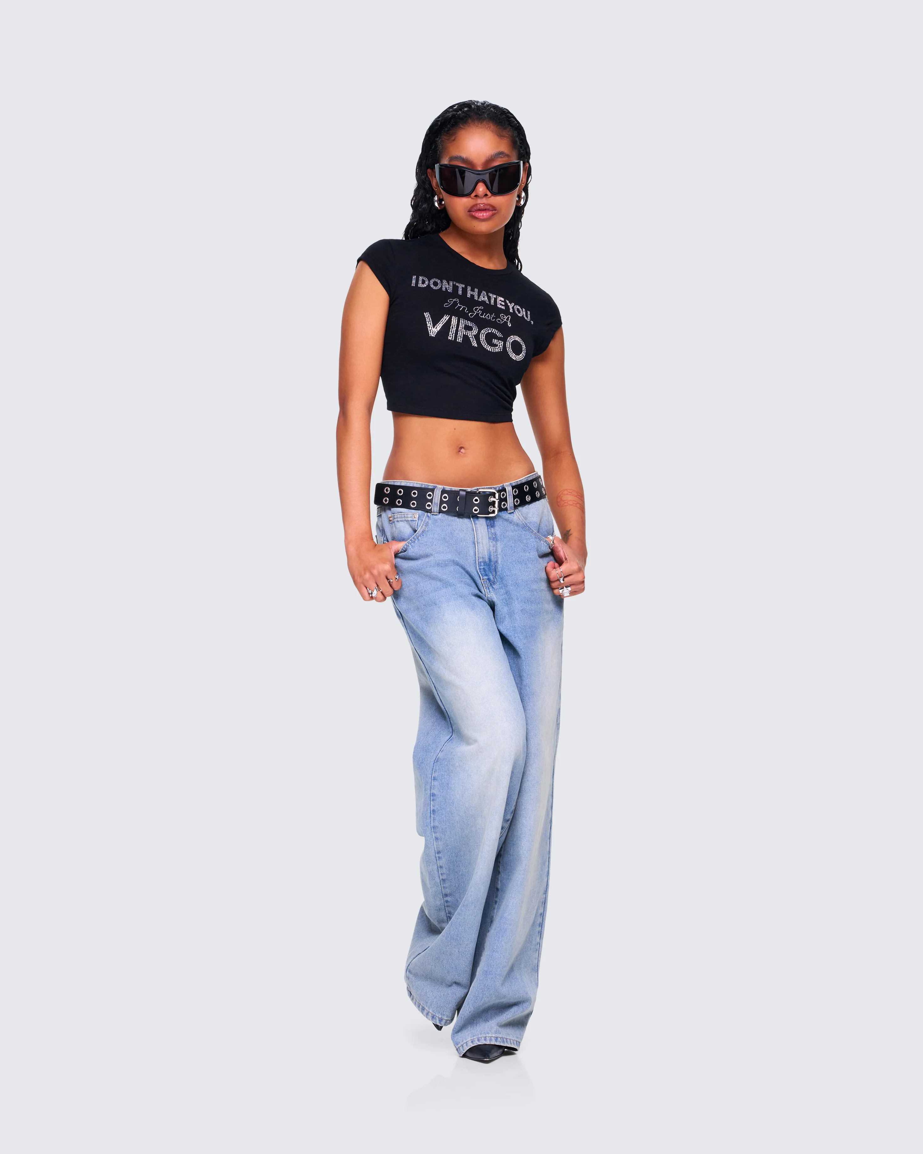Nico Black Double Eyelet Belt - Image 7