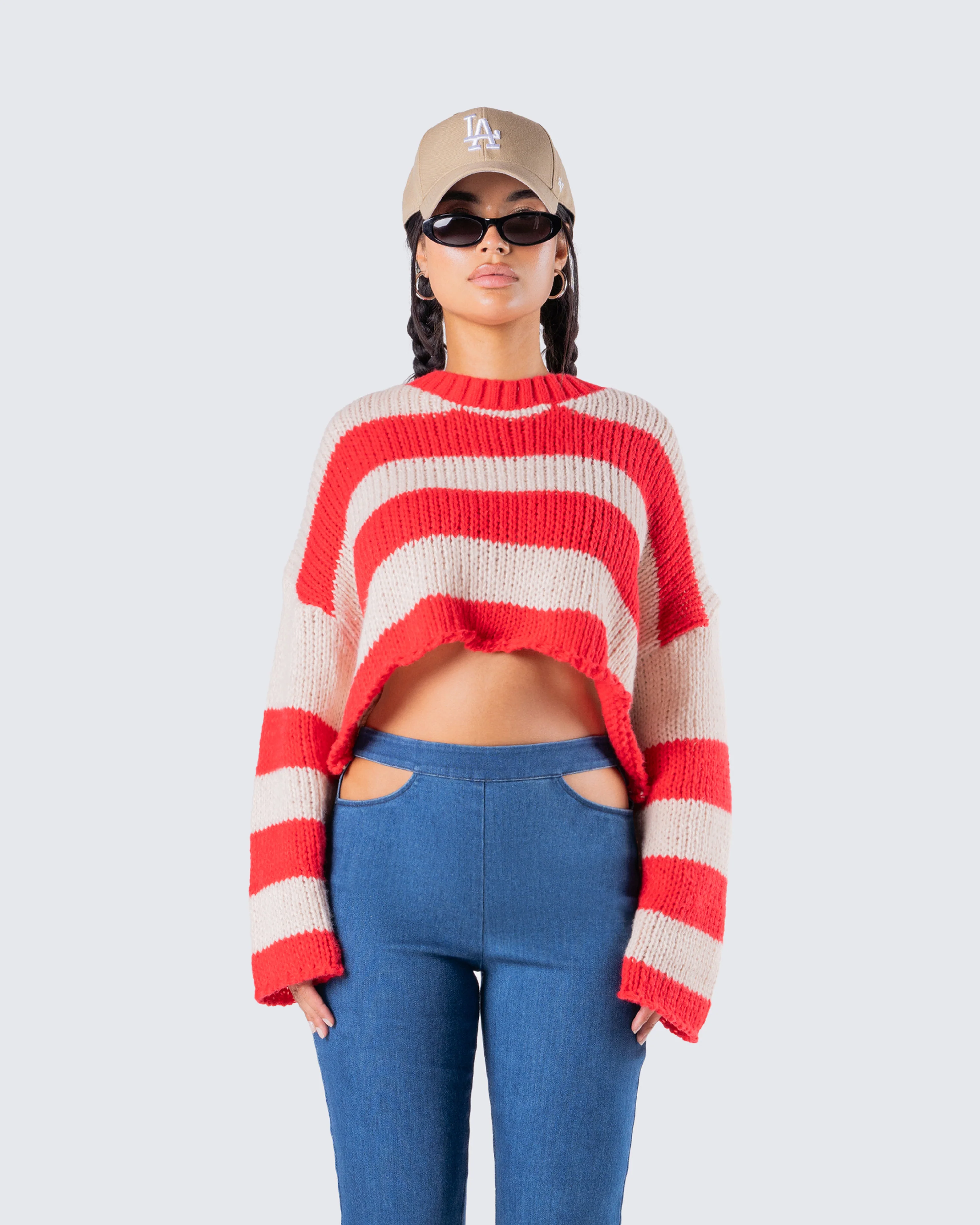 Nikko Stripe Sweater Knit Top - Image 4
