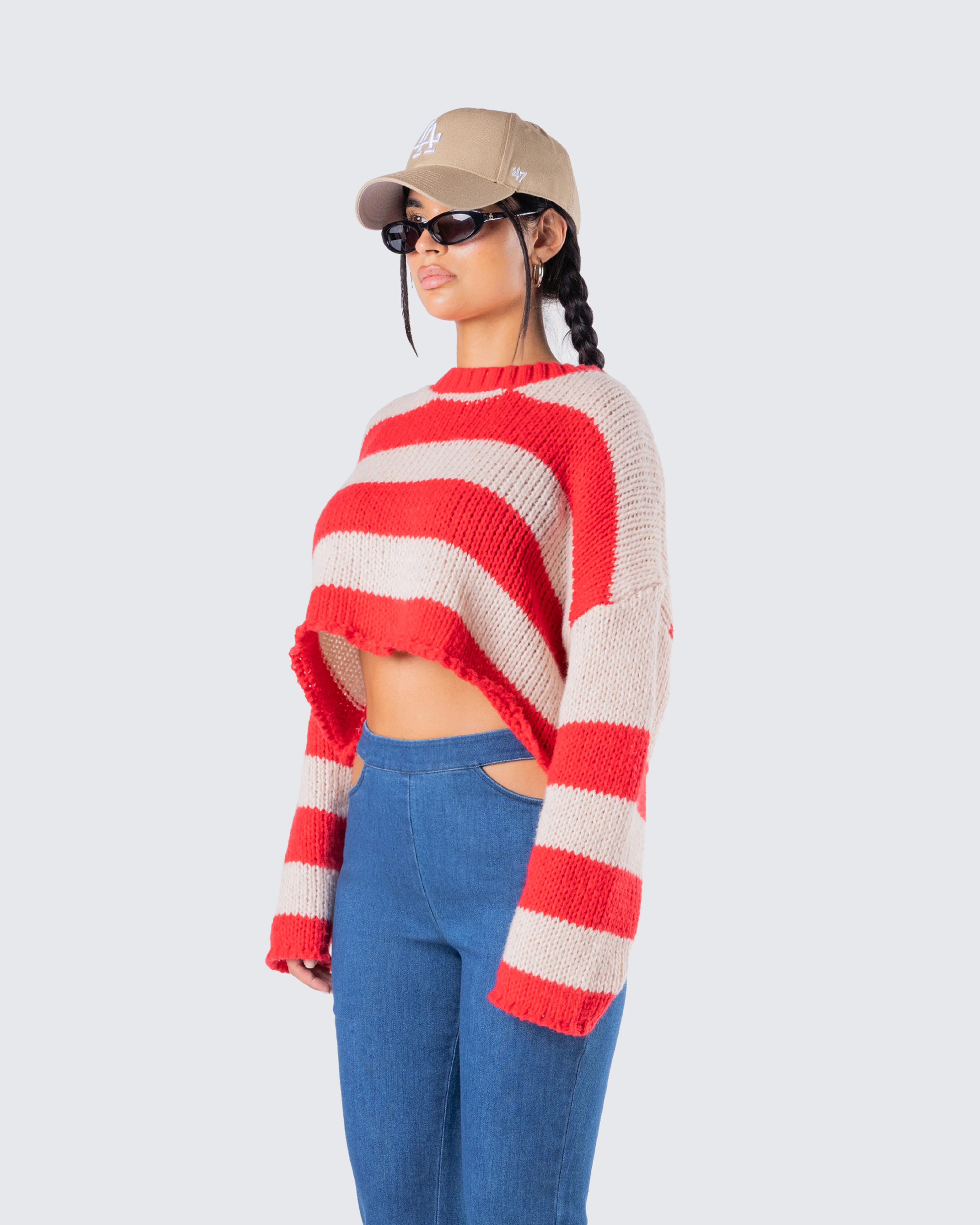 Nikko Stripe Sweater Knit Top - Image 5