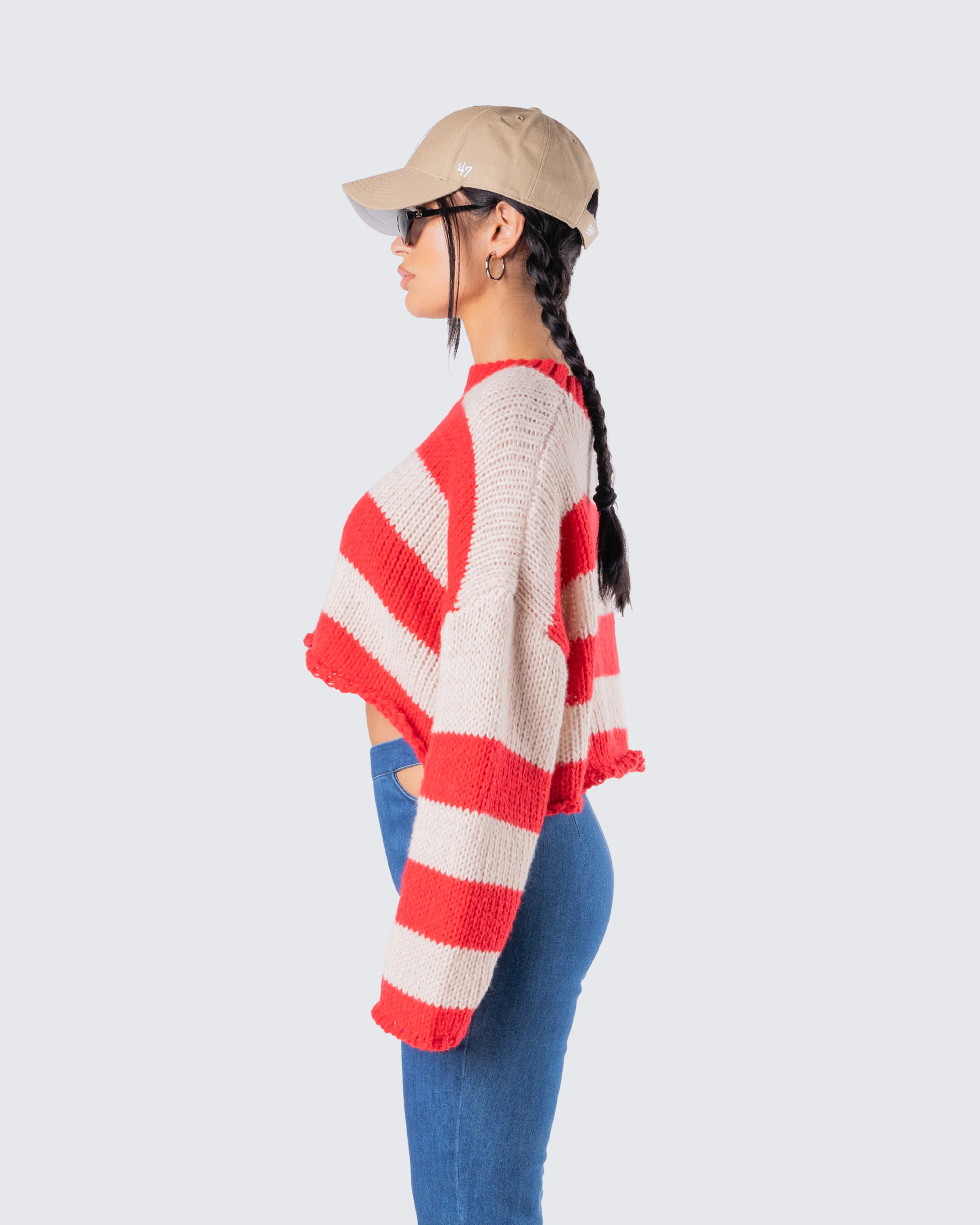Nikko Stripe Sweater Knit Top - Image 6