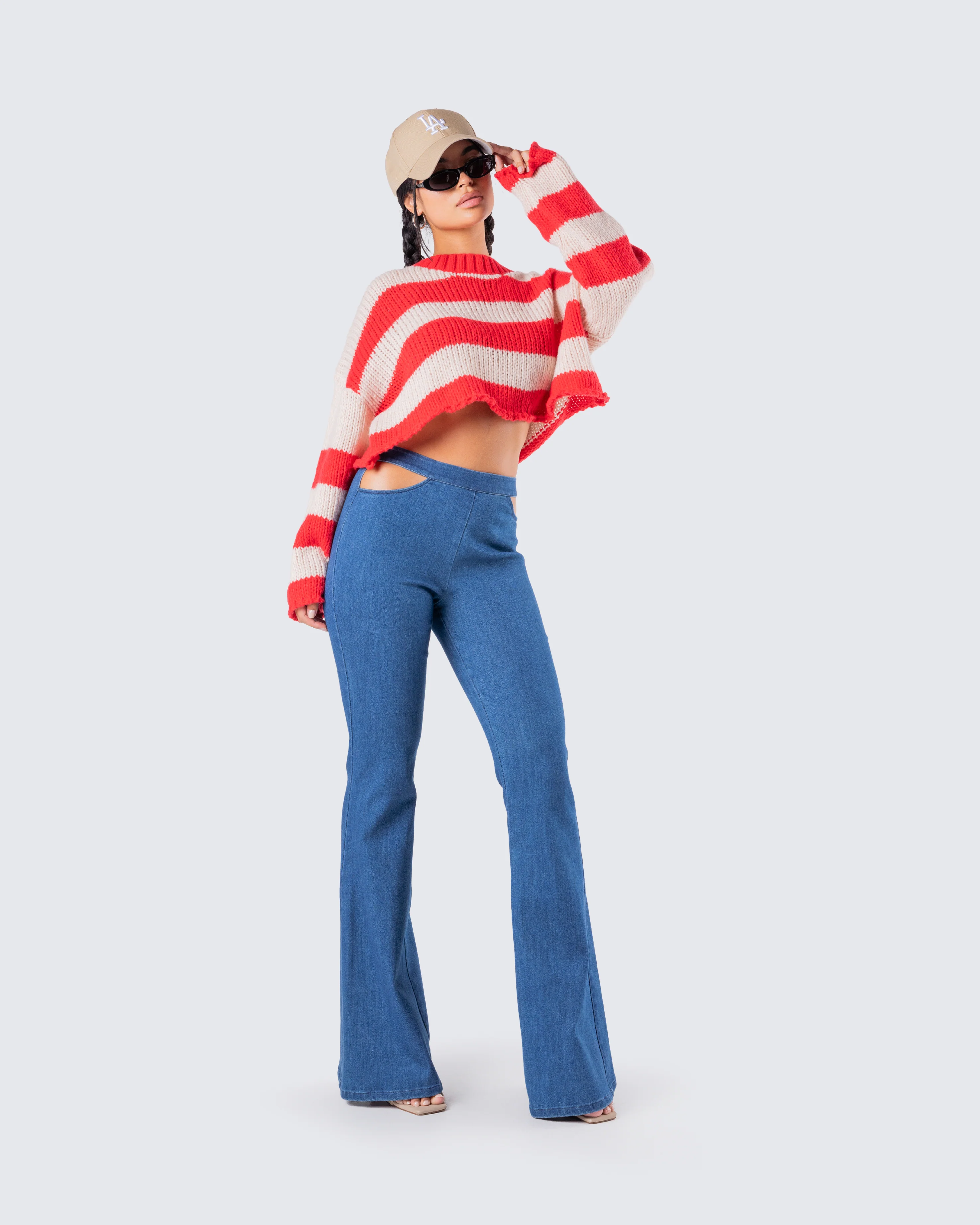 Nikko Stripe Sweater Knit Top - Image 9