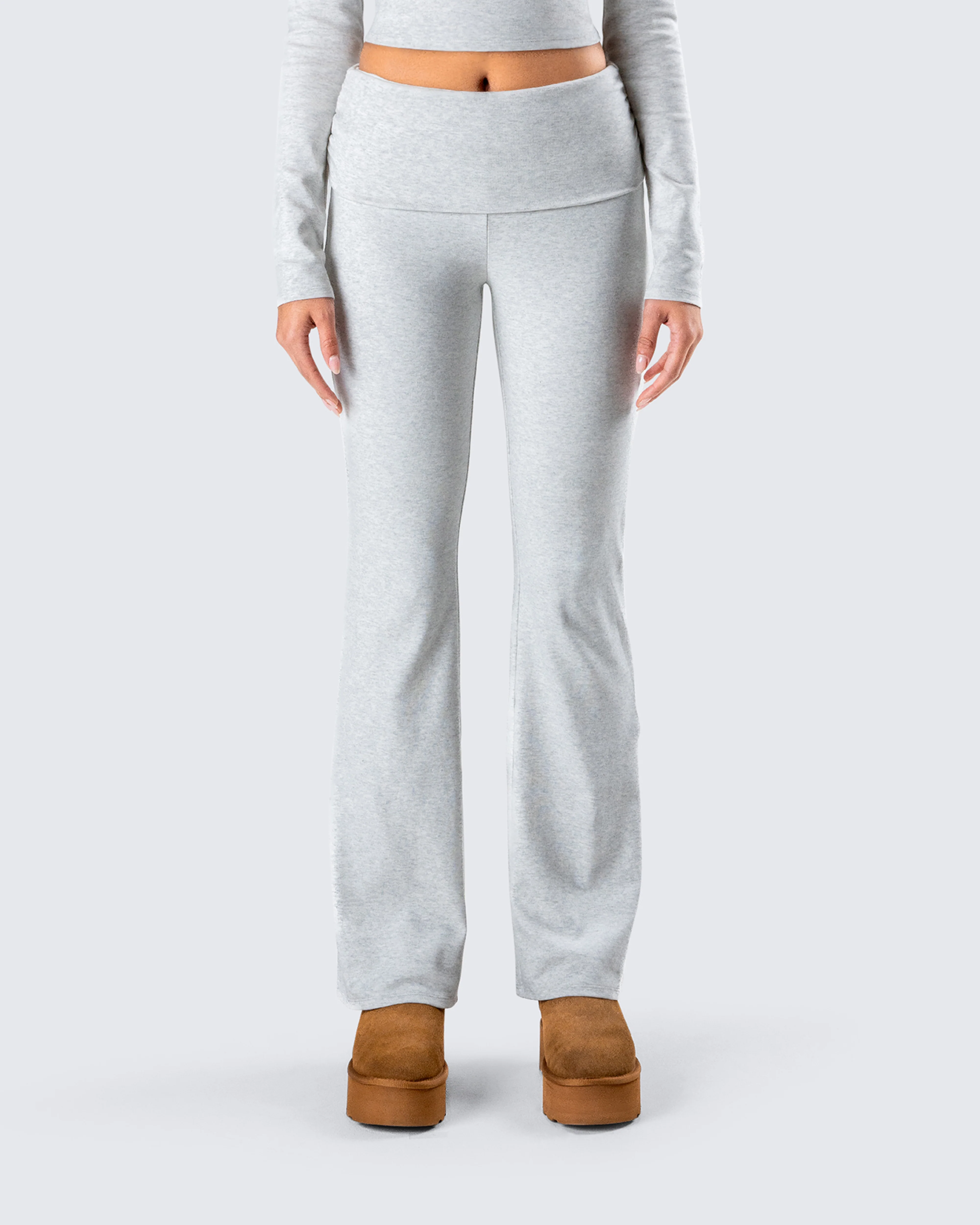 Noam Heather Grey Foldover Legging - Image 4