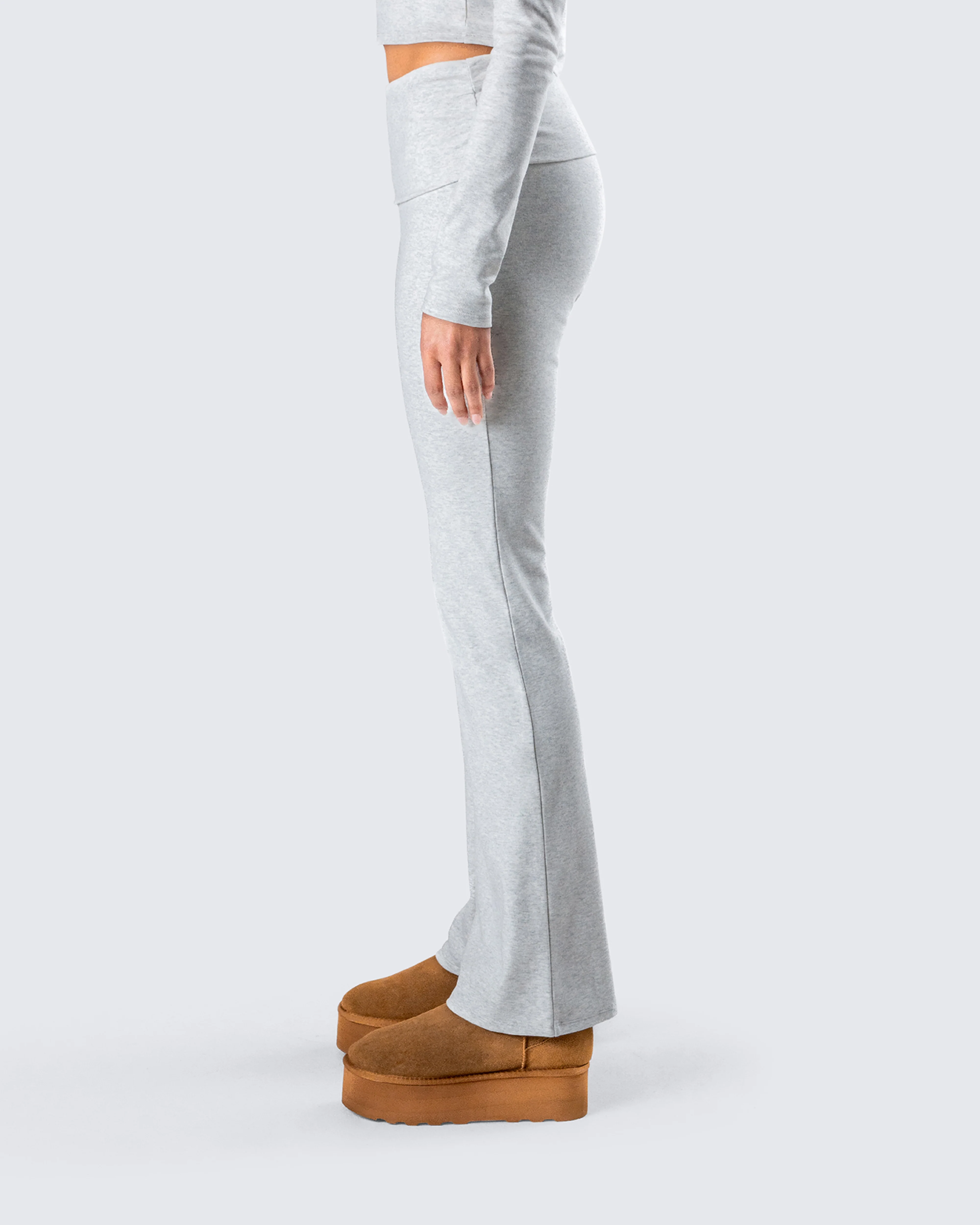 Noam Heather Grey Foldover Legging - Image 6