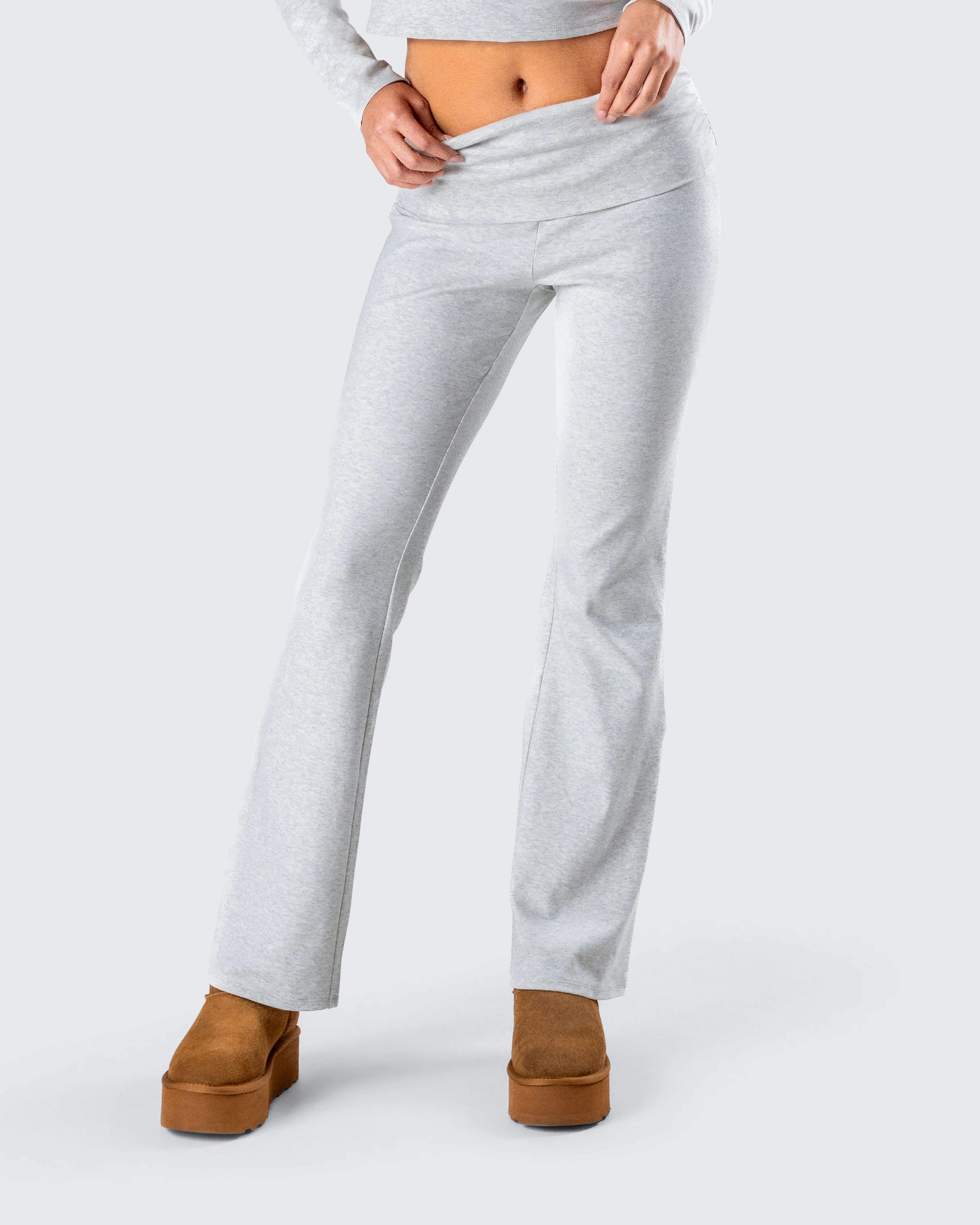 Noam Heather Grey Foldover Legging - Image 8