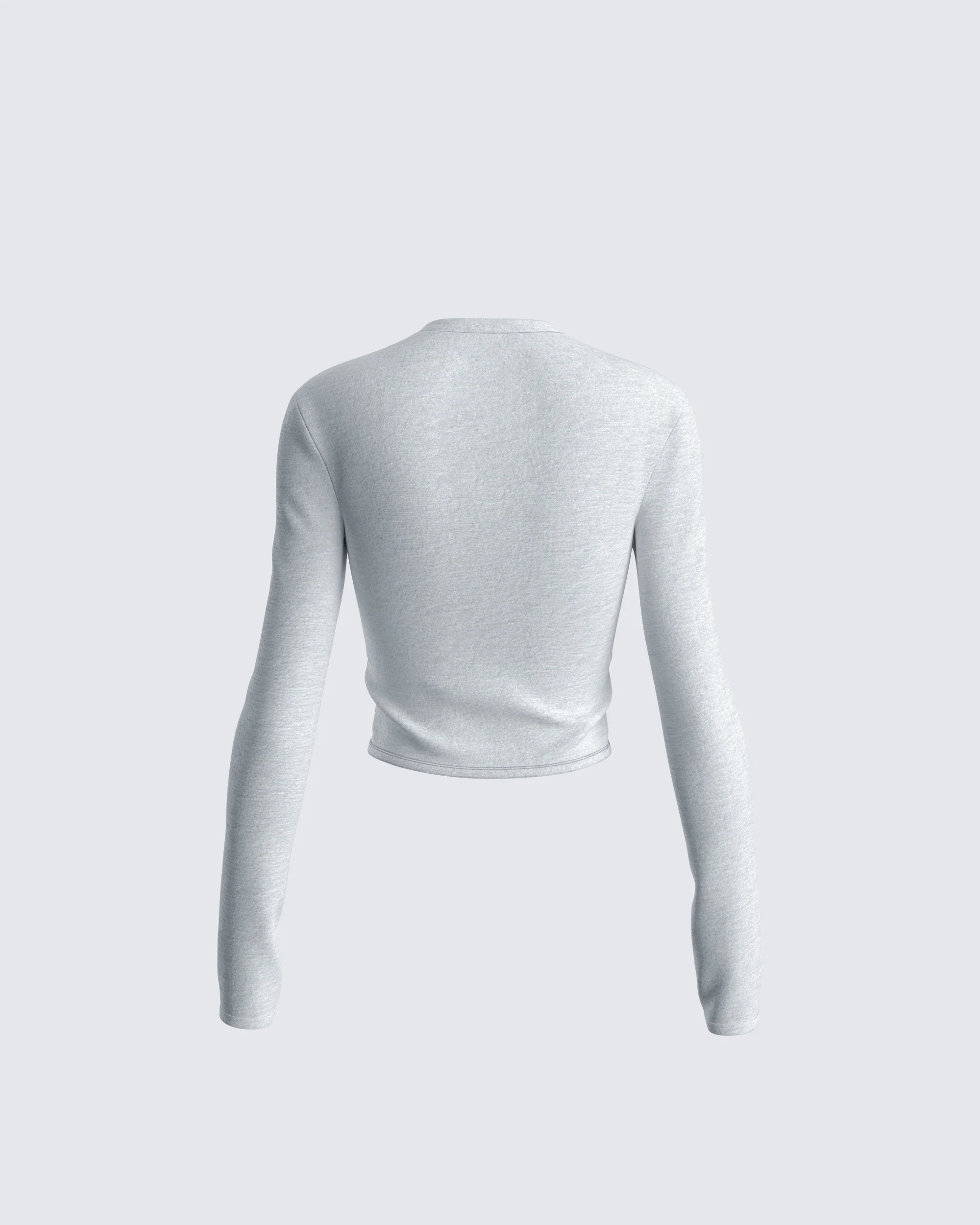 Noam Heather Grey Long Sleeve Top - Image 3
