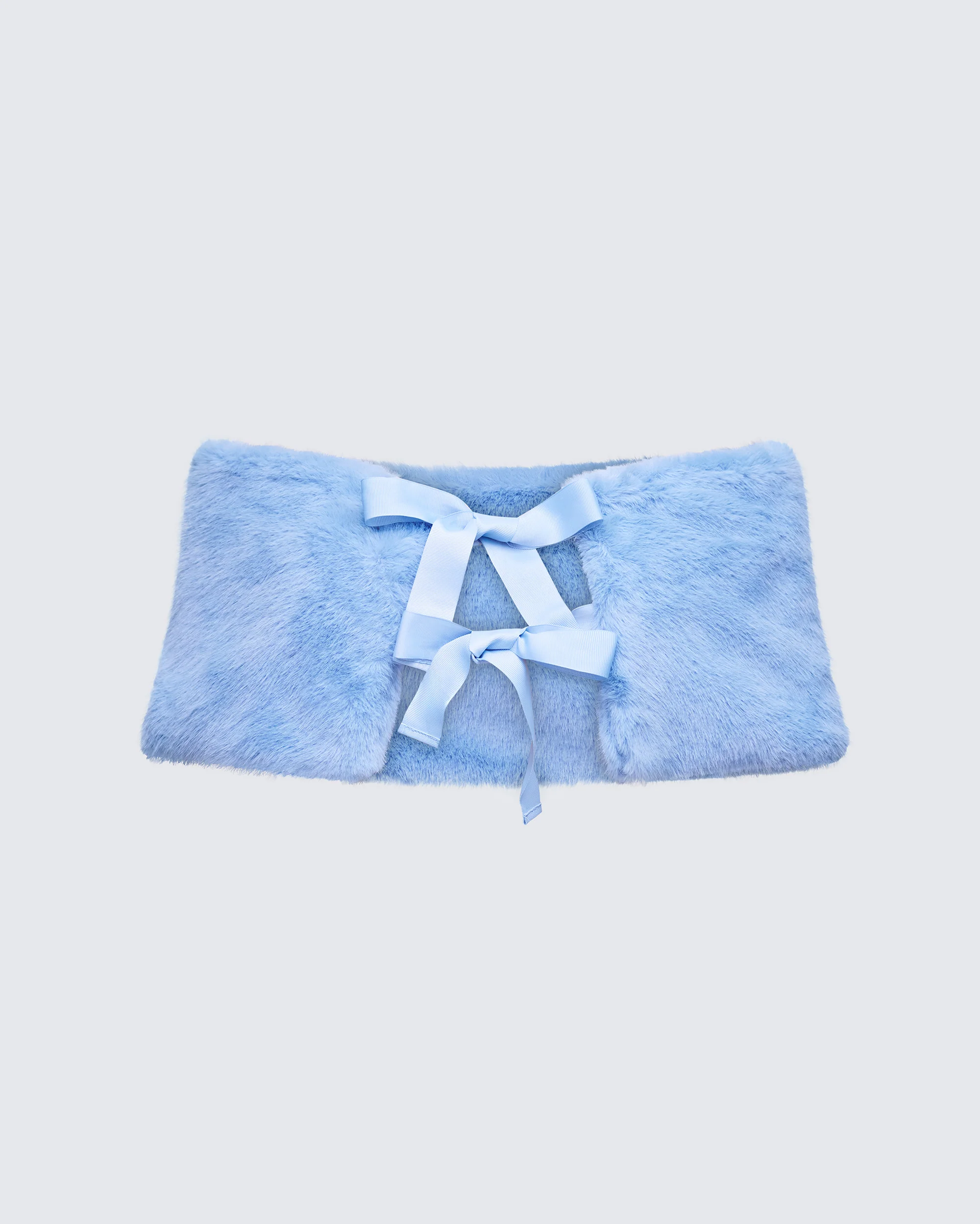 Noelle Blue Faux Fur Shrug