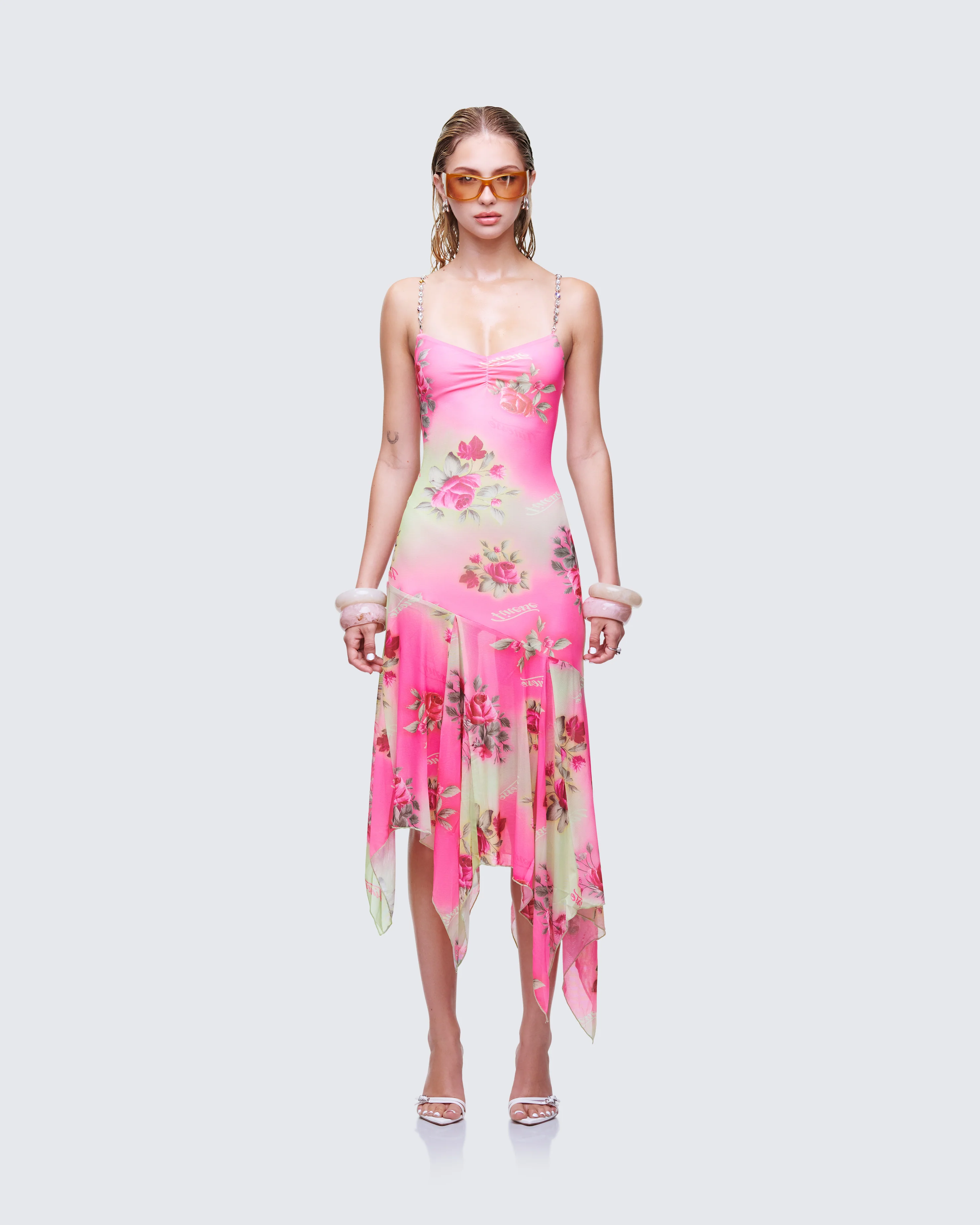 Nola Multi Printed Midi Dress - Image 2