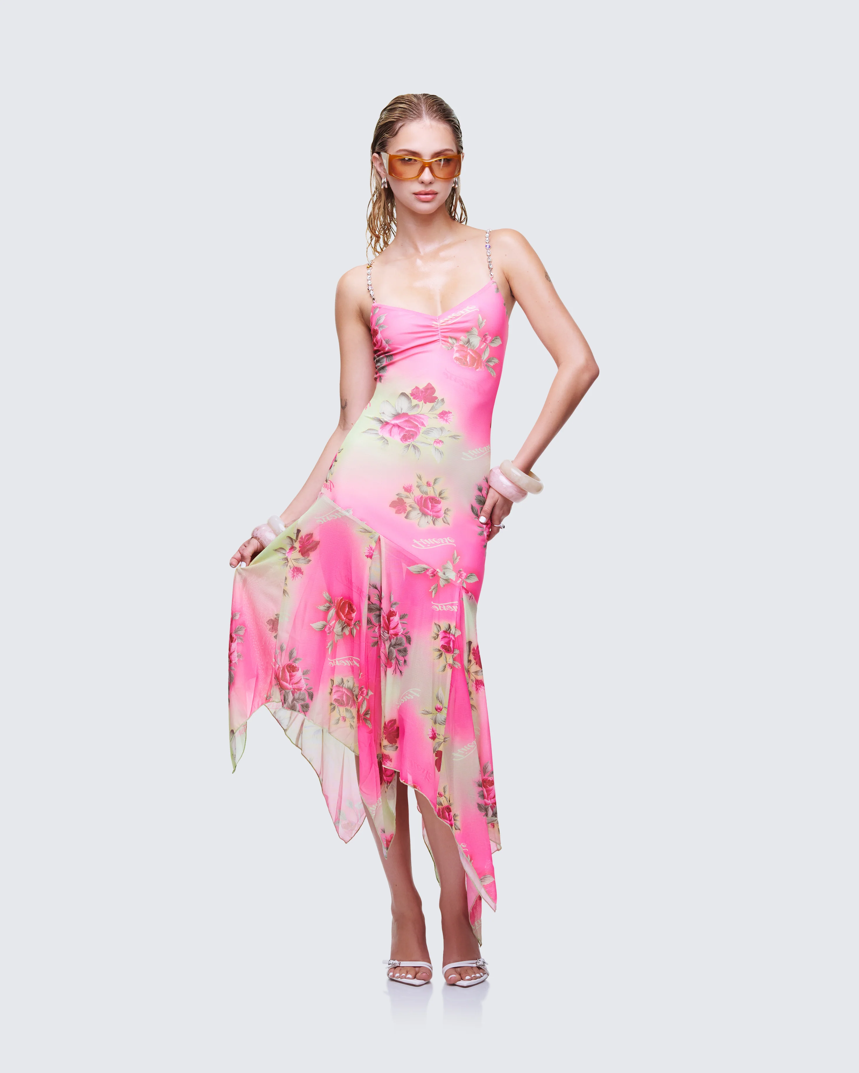 Nola Multi Printed Midi Dress - Image 3