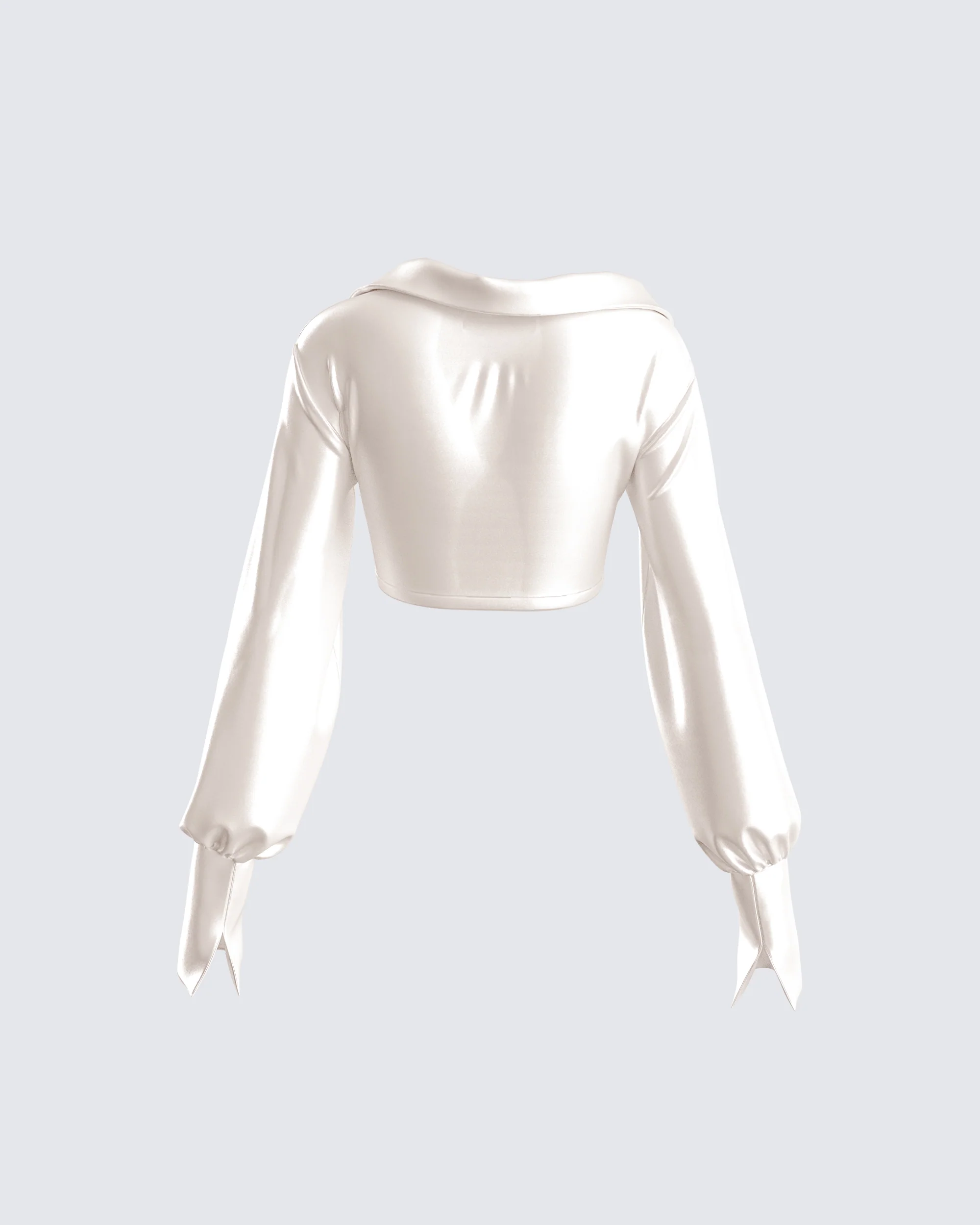 Noor Ivory Knotted Blouse Top - Image 3