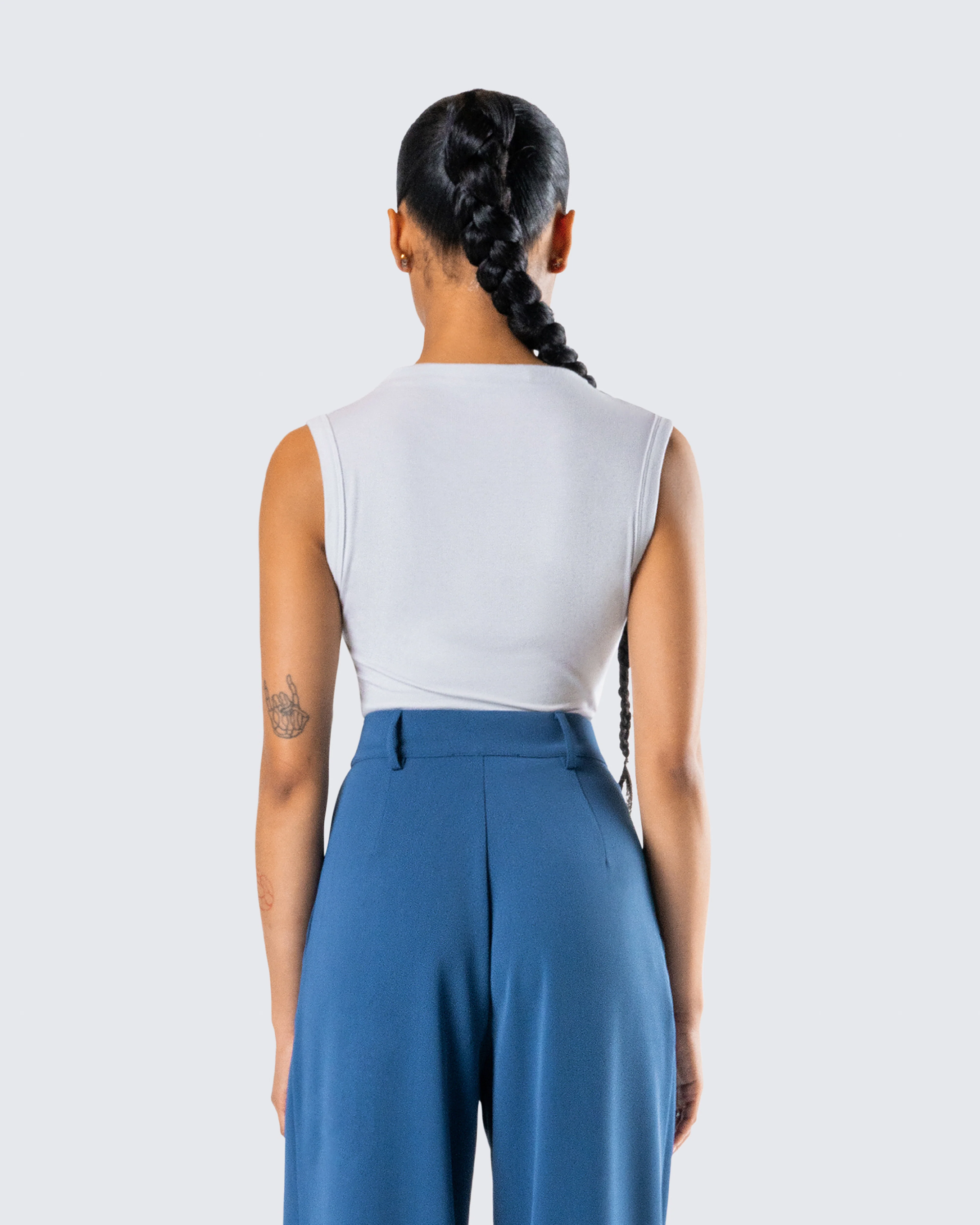 Norah Light Grey Pleated Top - Image 7