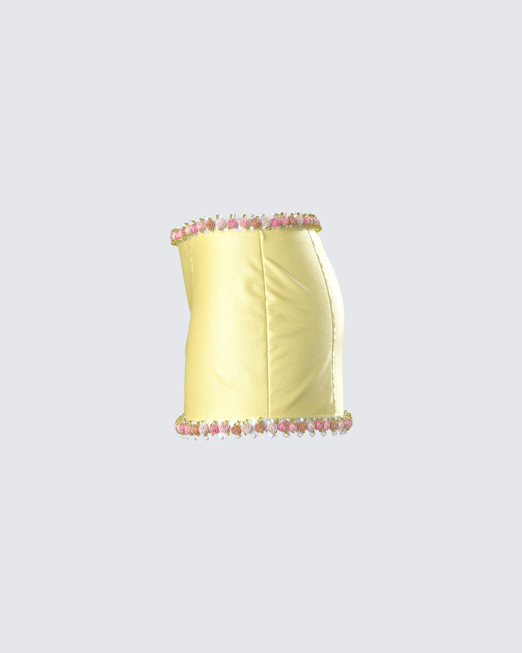 Nori Yellow Floral Micro Mini Skirt - Image 2