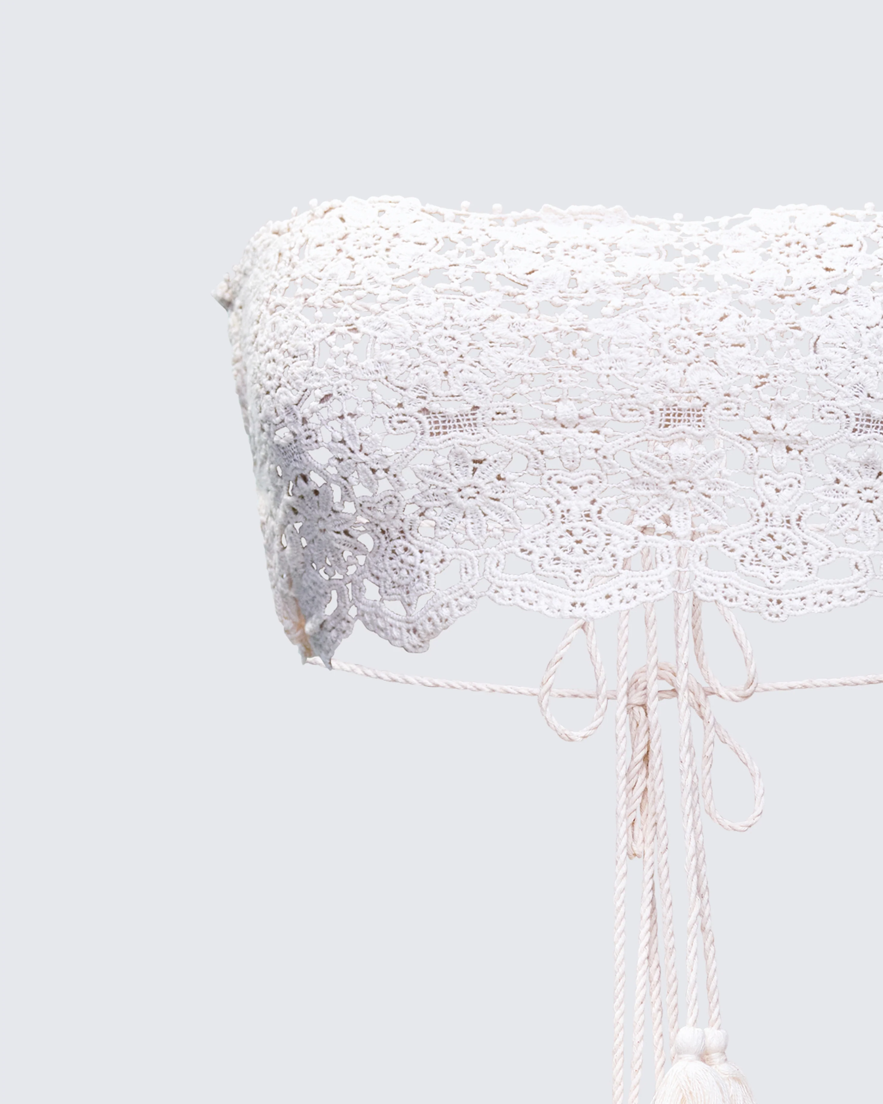 Noxie White Crochet Bandeau Top - Image 6