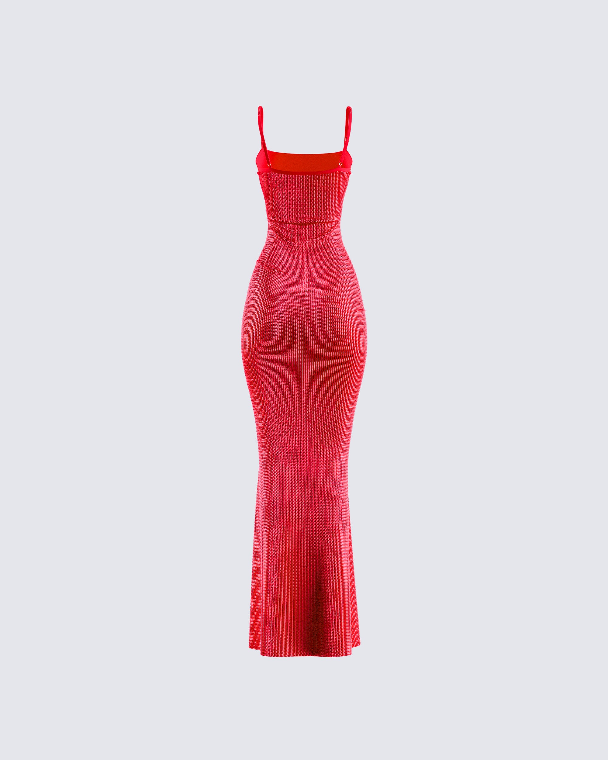 Numa Red Rhinestone Gown - Image 3