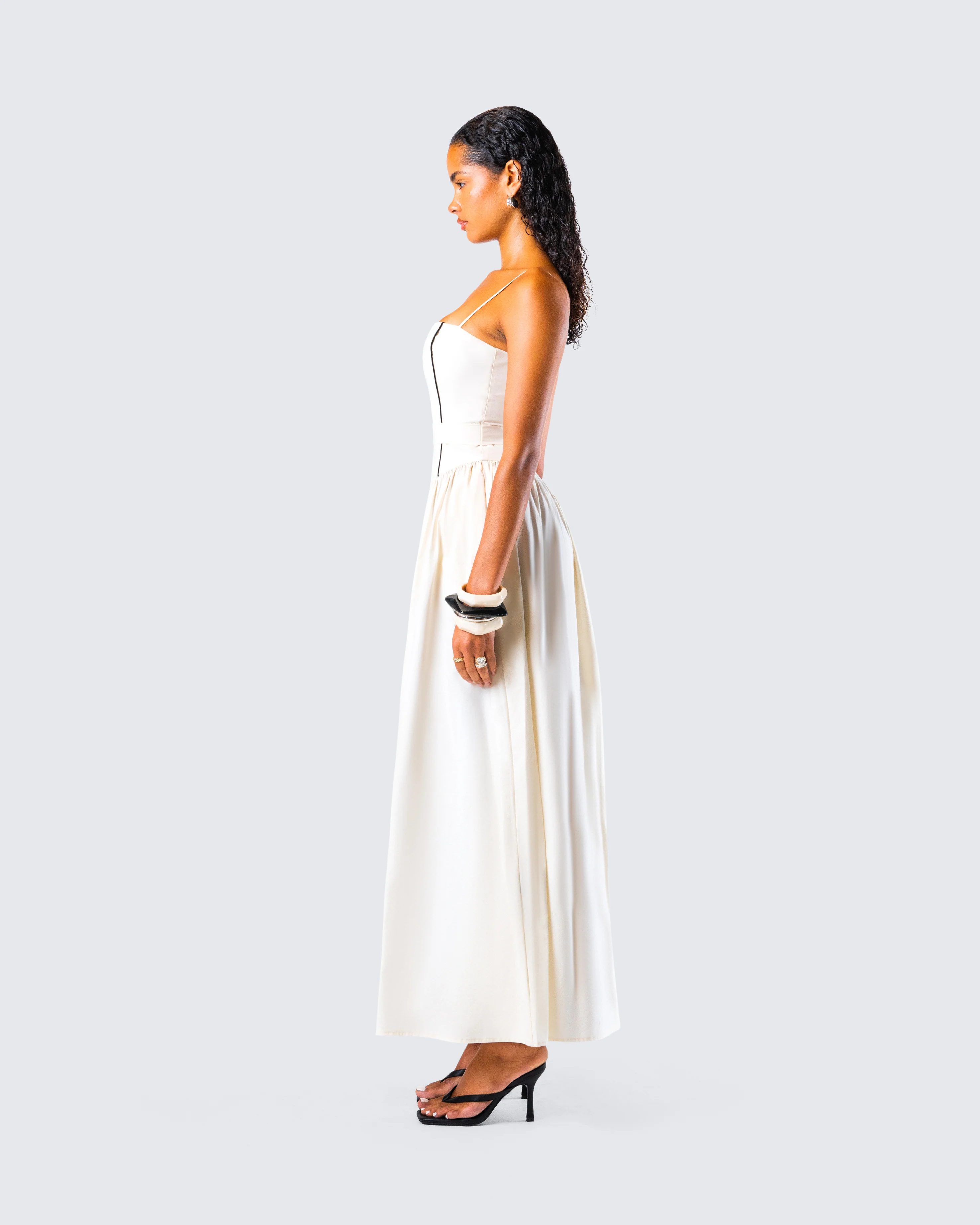 Nya Ivory Cotton Maxi Dress - Image 6