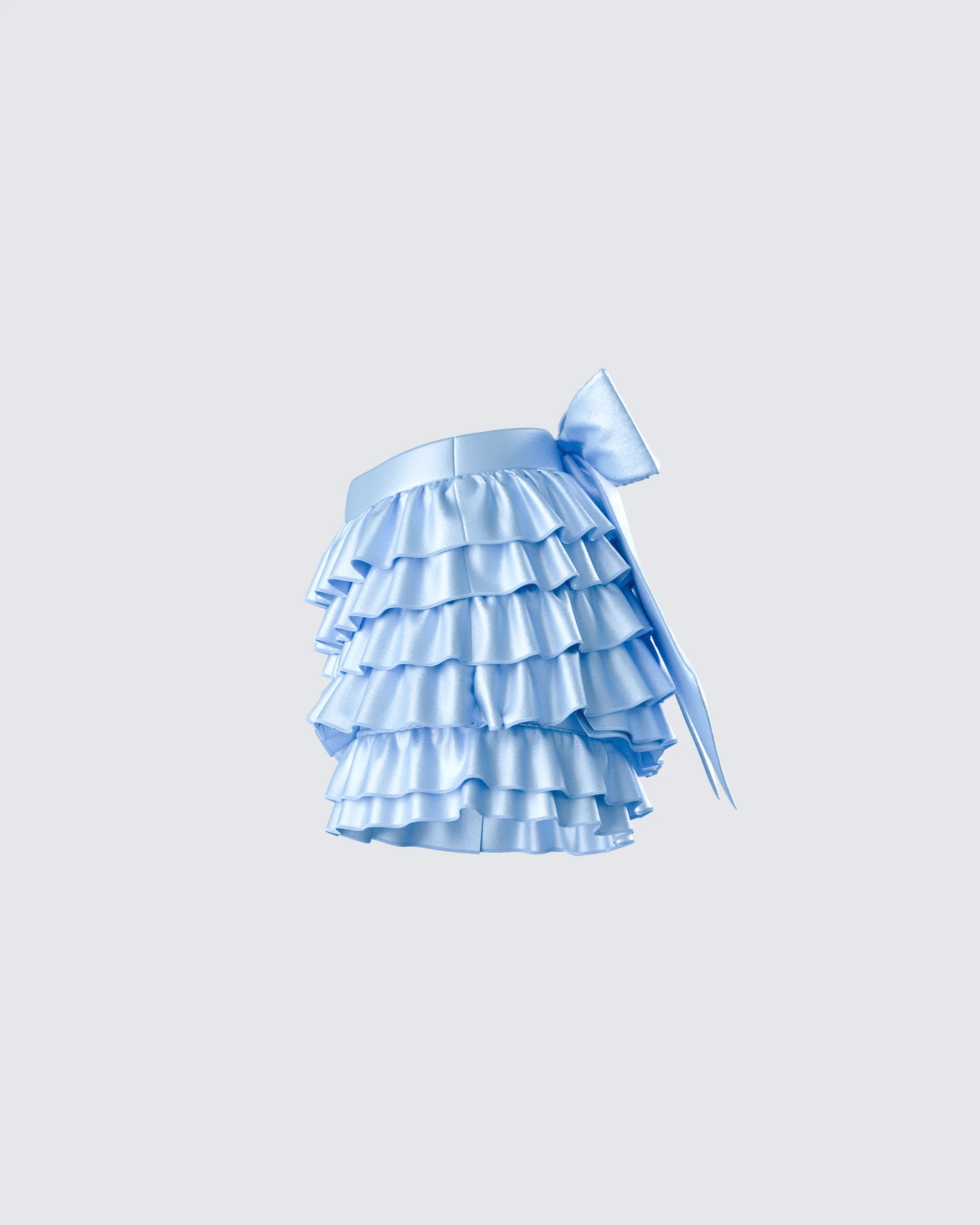Oceana Blue Satin Ruffle Bloomer - Image 2