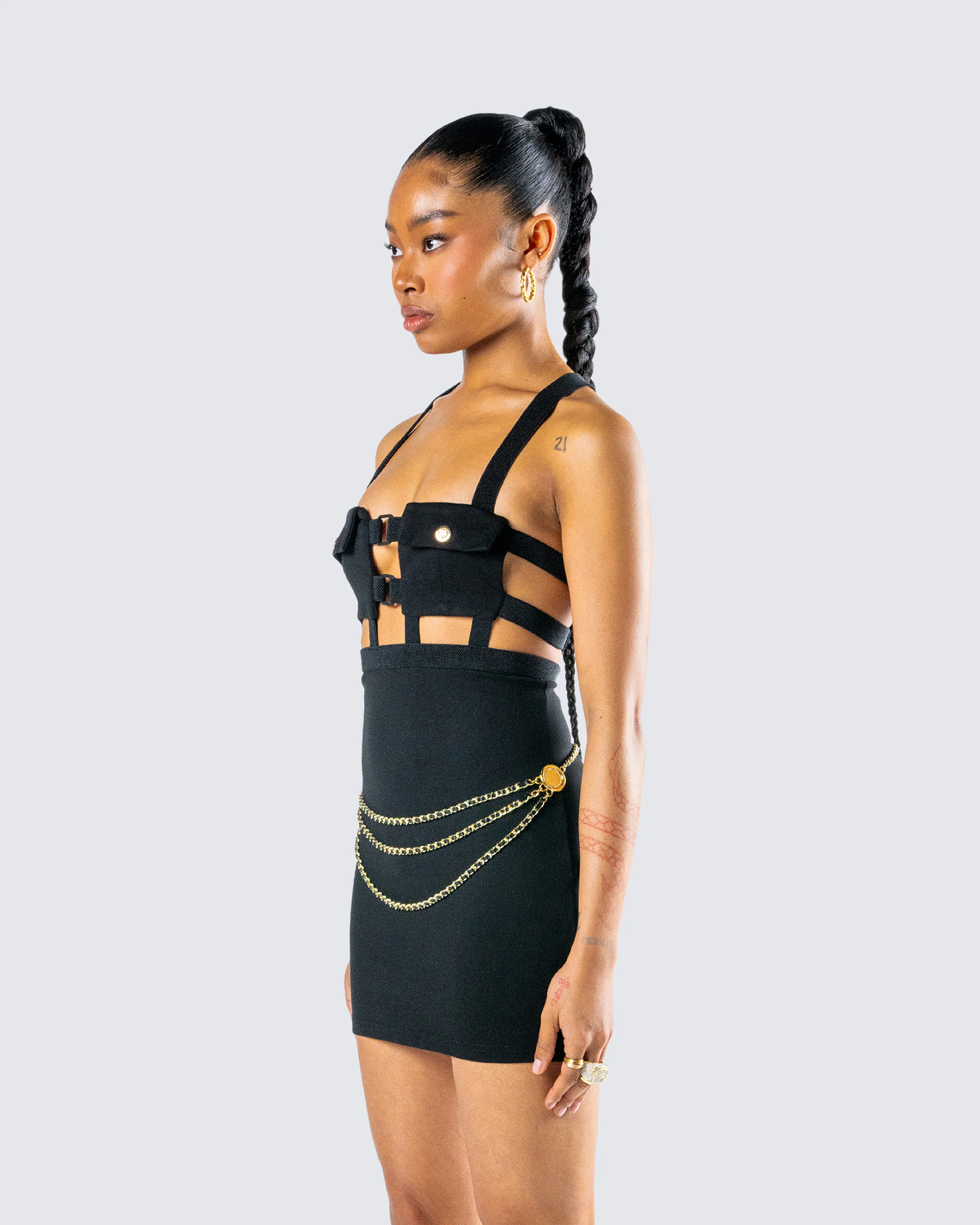 Octavia Black Chain Belt - Image 5