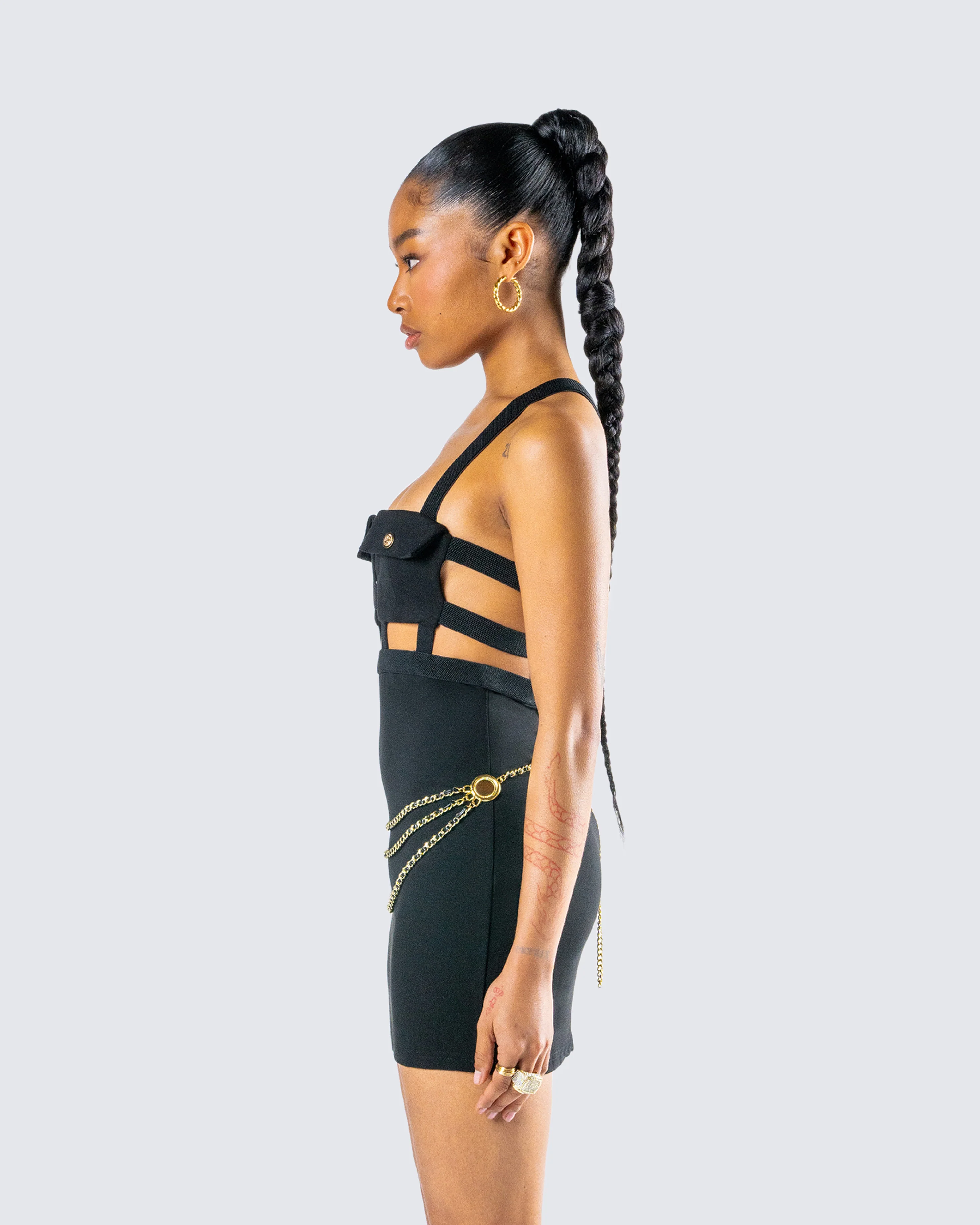 Octavia Black Chain Belt - Image 6
