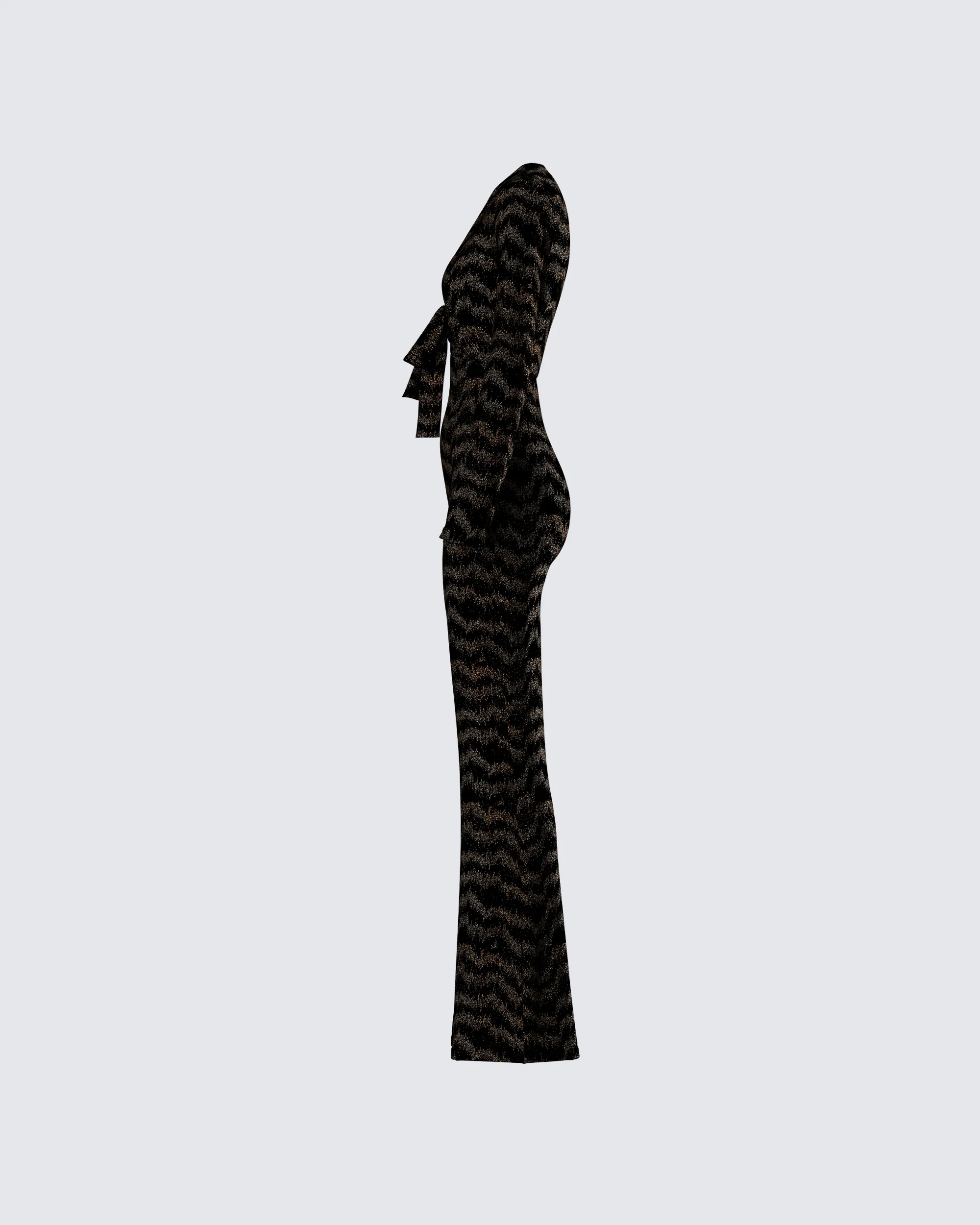 Odessa Black and Gold Metallic Jumpsuit - Image 2