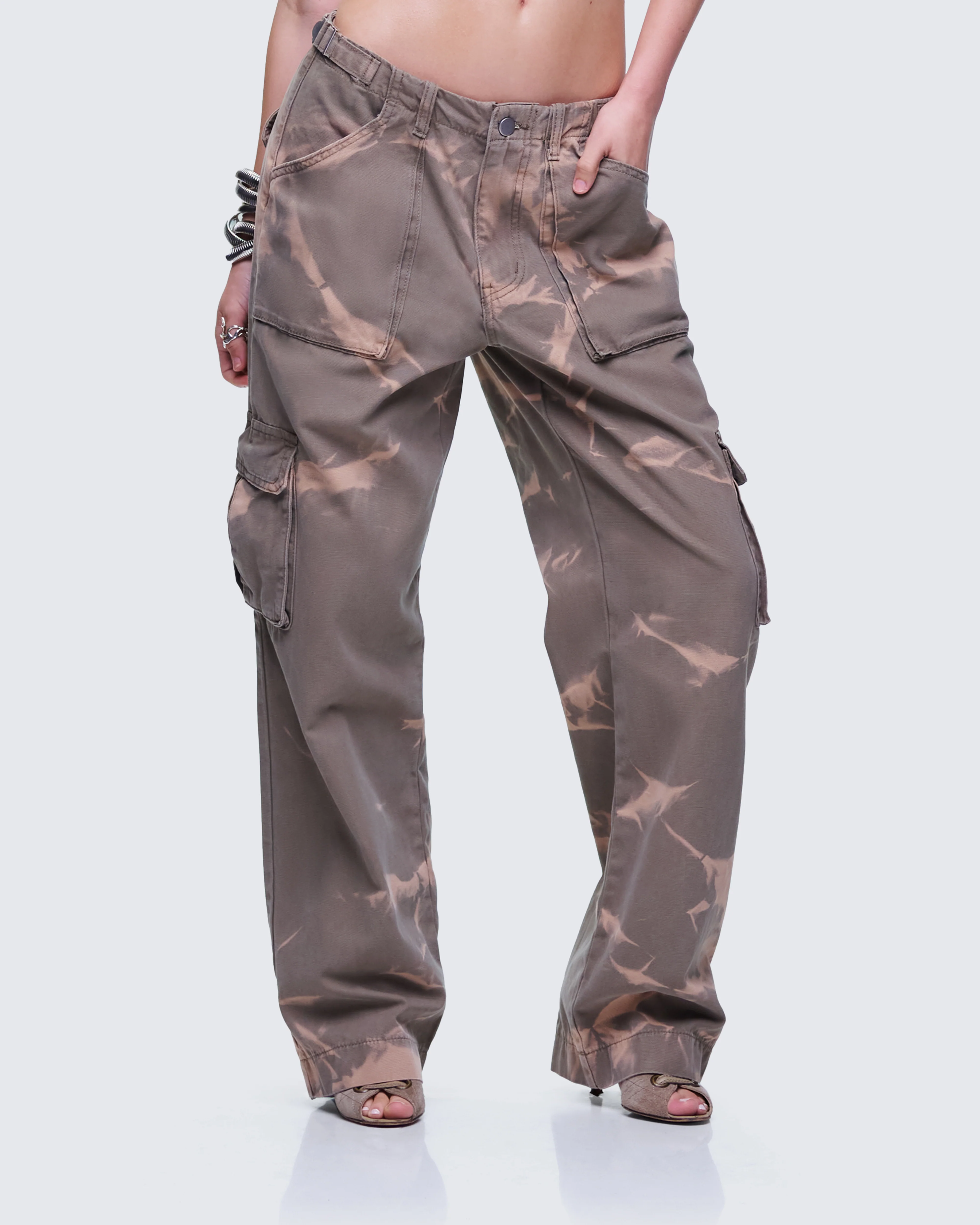 Oihana Brown Twill Cargo Pant - Image 3