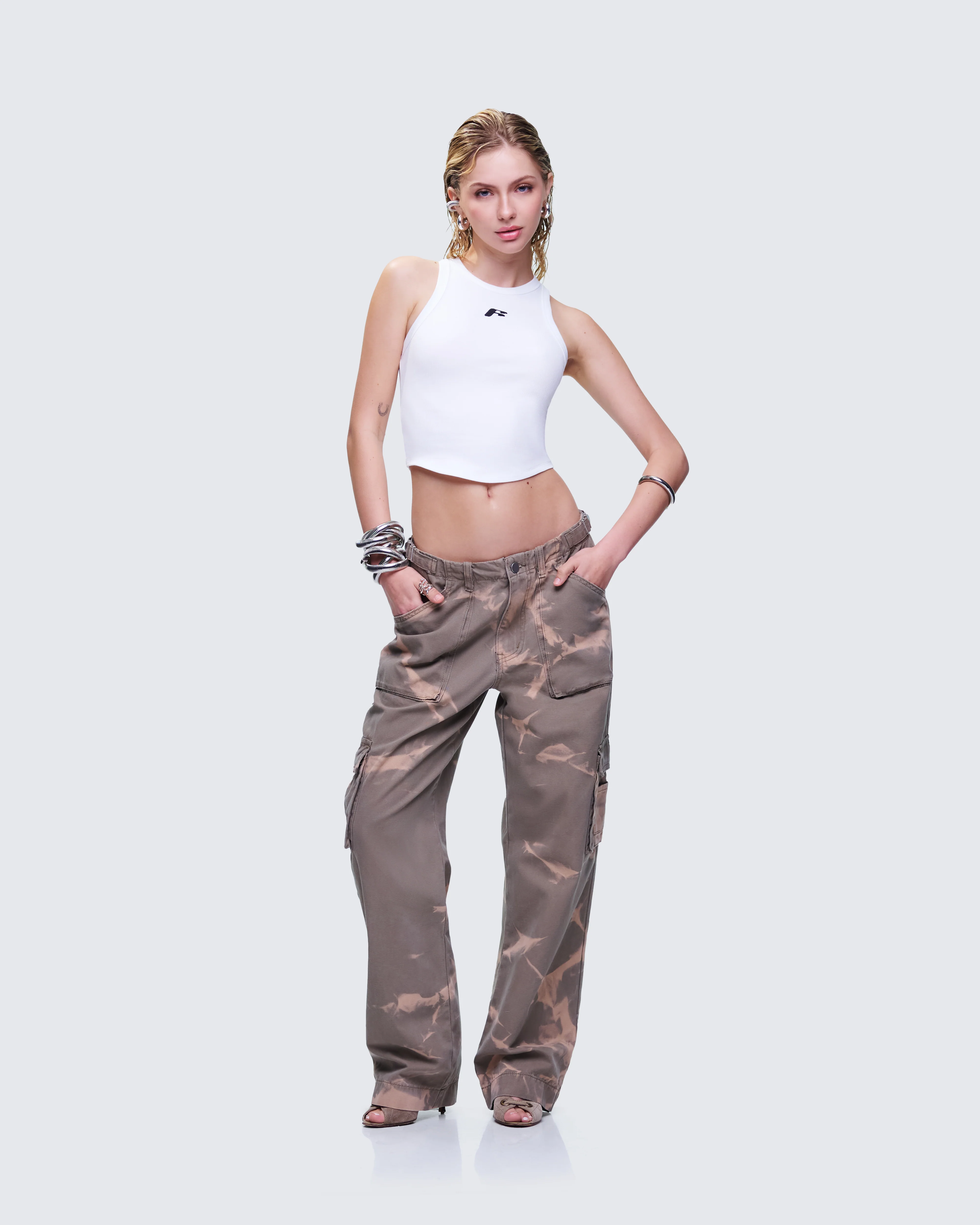 Oihana Brown Twill Cargo Pant - Image 5