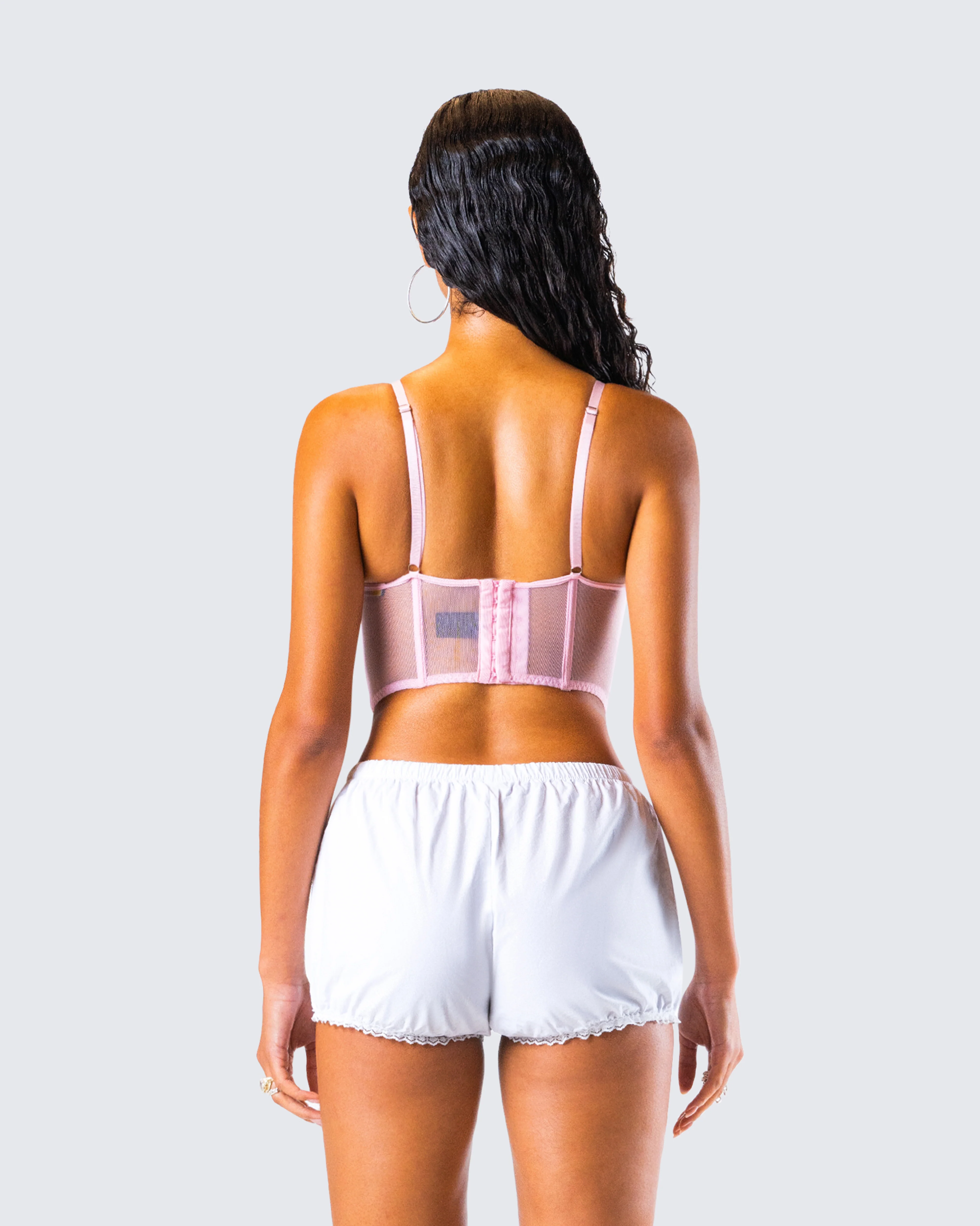 Olivia Pink Flower Corset Top - Image 7