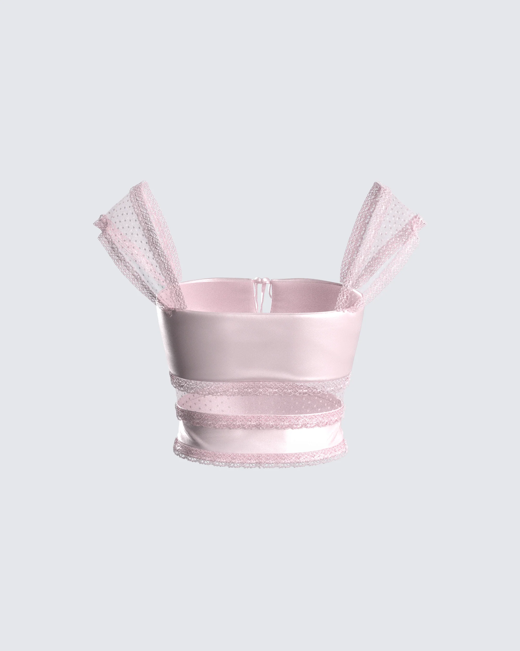Orana Pink Satin Tie Top - Image 3